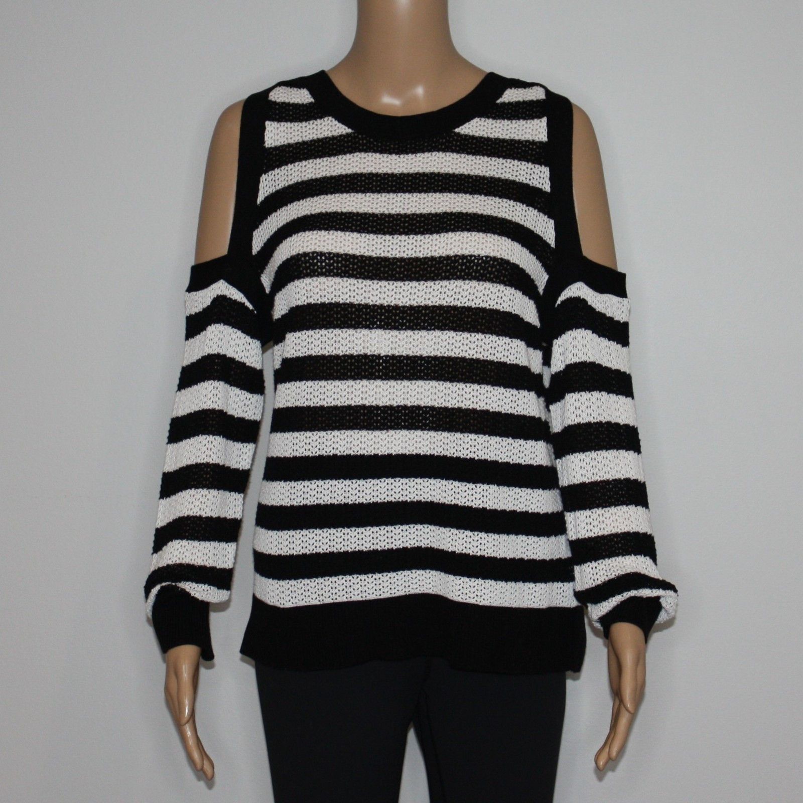 Rag & Bone Tracey Cold-Shoulder Striped Sweater NWOT $231 Size M / US 6-8 / IT 42-44 - 3 Thumbnail