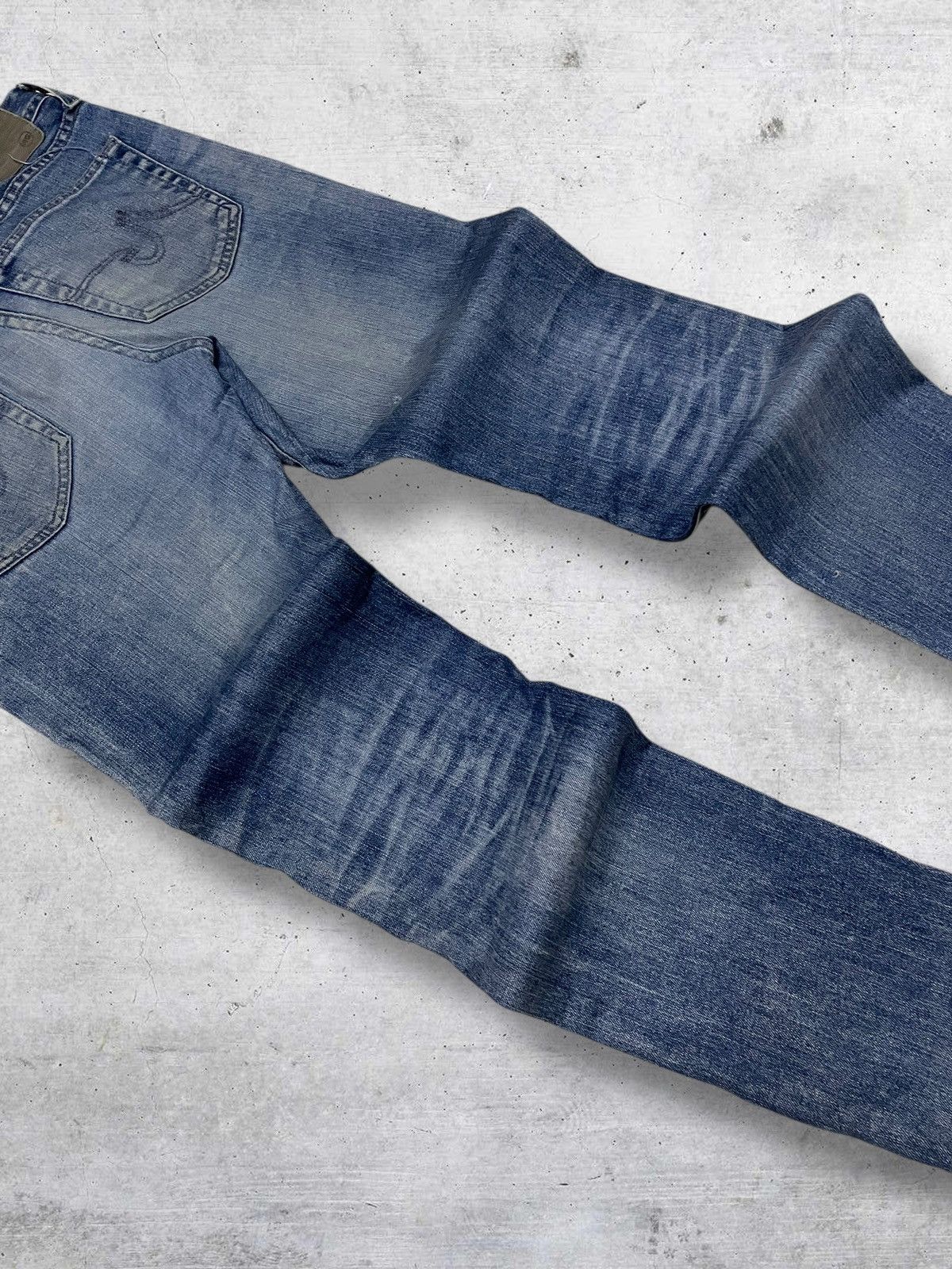 Japanese Brand VINTAGE ADRIANO GOLDSCMED RIPPED DIRTY GRUNGE SKINNY DENIM Size US 31 - 14 Thumbnail