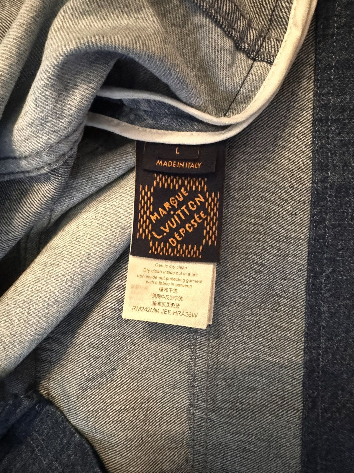 Louis Vuitton Louis Vuitton Patchwork Long-Sleeved Denim Polo Shirt Size US L / EU 52-54 / 3 - 12 Thumbnail