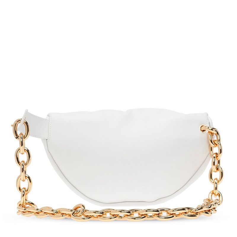 Bottega Veneta o1n1vont1024 Size: OS / Chain Pouch Belt Bag in Chalk/Gold Size ONE SIZE - 4 Thumbnail
