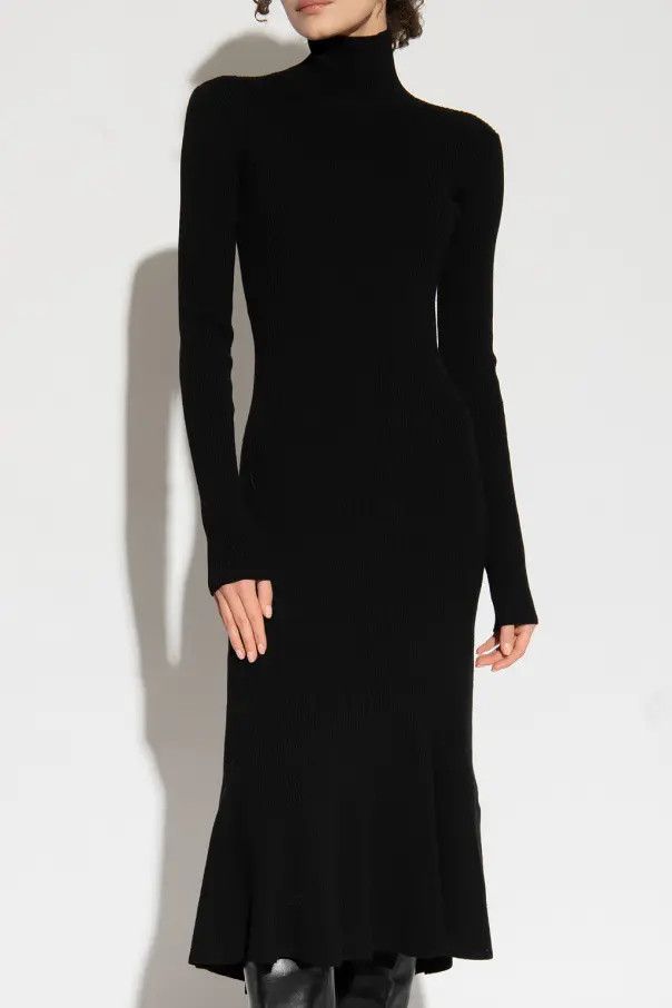 Balenciaga o1mt1gz1224 Turtleneck Dress in Black Size XS / US 0-2 / IT 36-38 - 3 Thumbnail