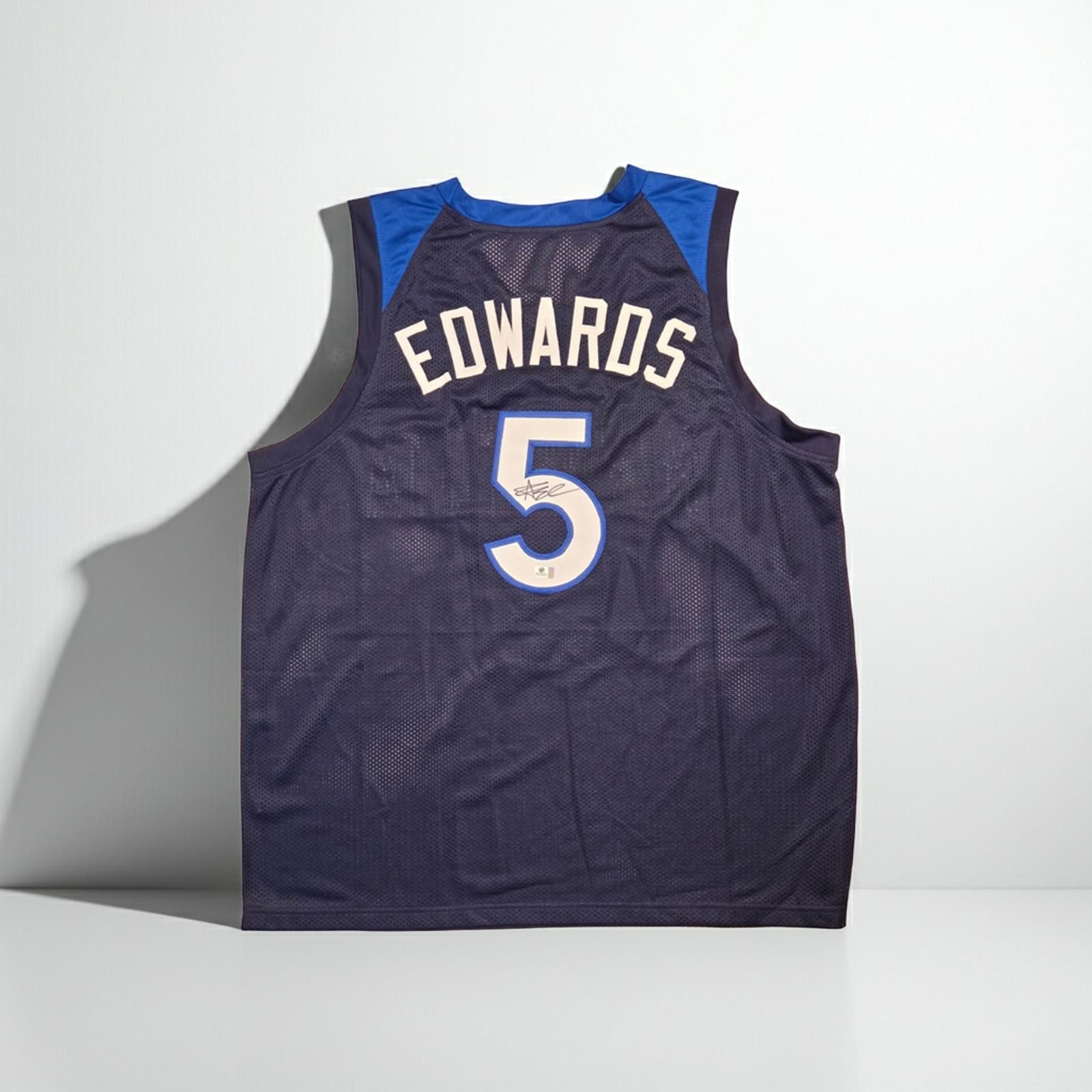 Anthony Edwards Timberwolves Signed Basketball Jersey coa