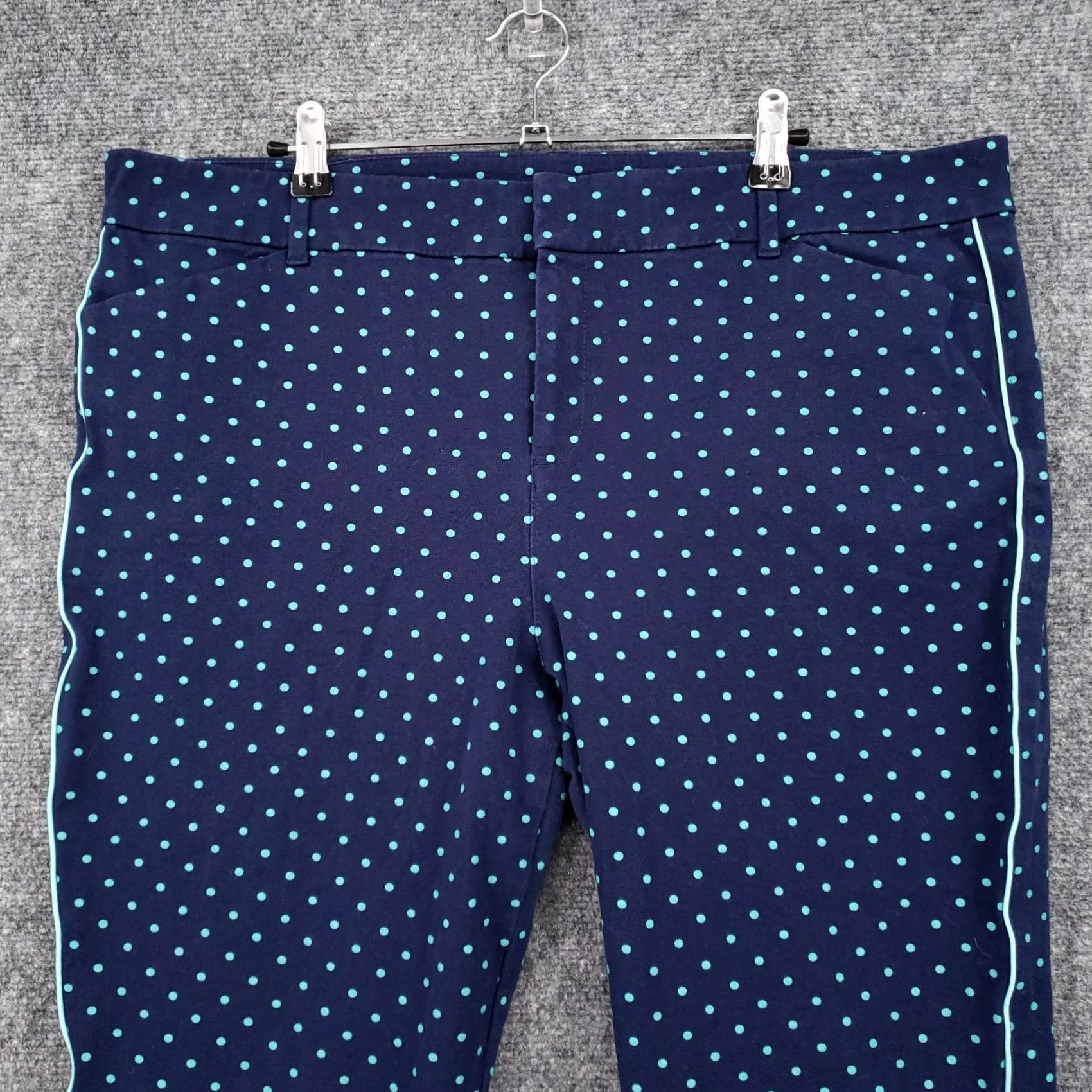 Old Navy Old Navy Womens Plus 18 Blue High Waisted Pixie Ankle Pants Polka Dots Size 40" / US 18 - 3 Thumbnail