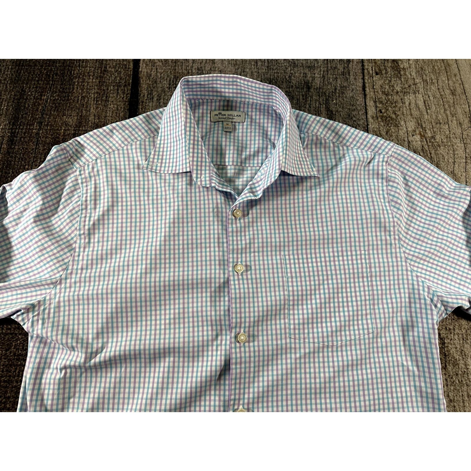 Peter Millar Peter Millar Summer Comfort Mens Med Long Sleeve Button Down Size US M / EU 48-50 / 2 - 3 Thumbnail