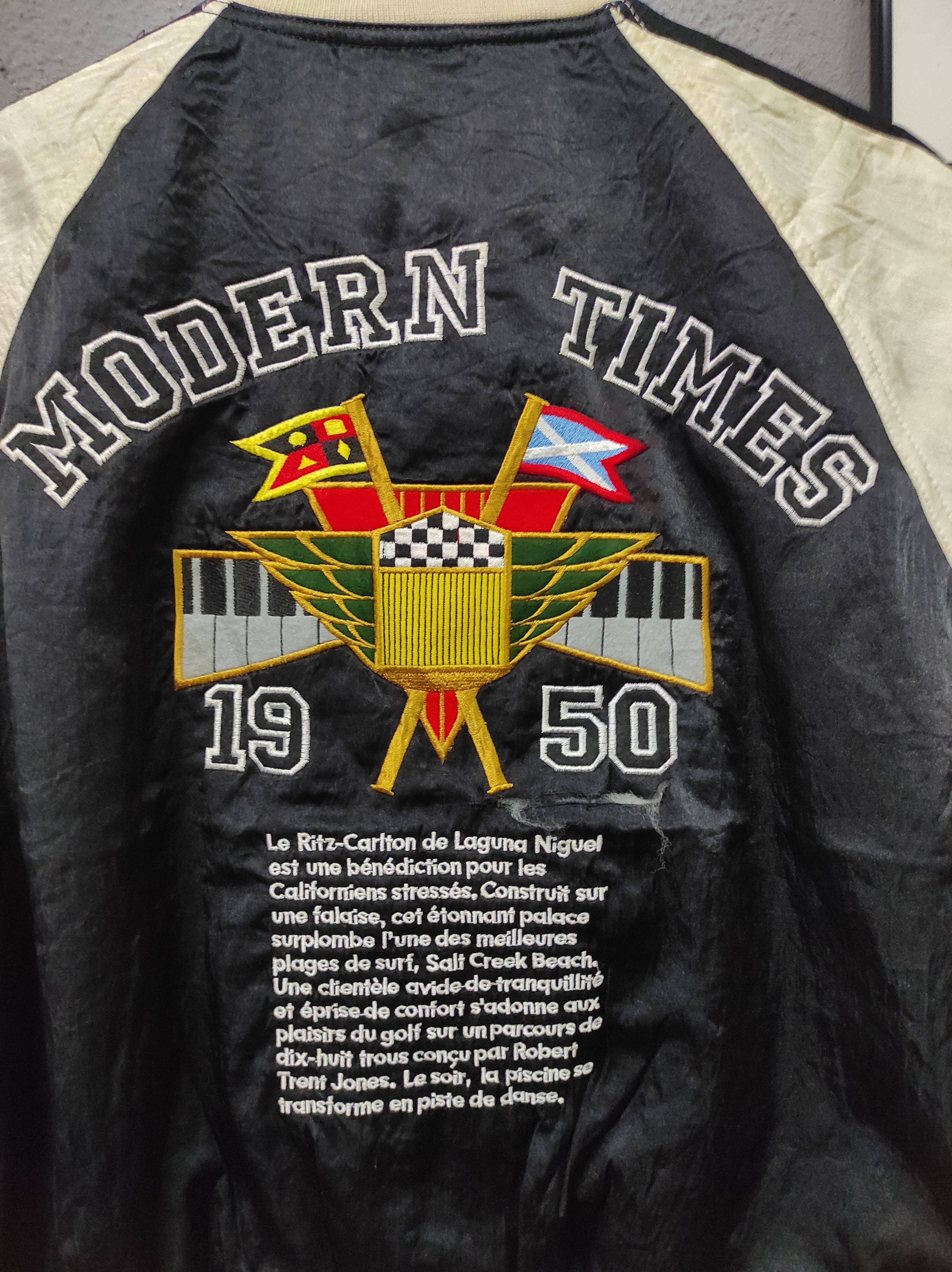Japanese Brand × Vintage MODERN TIMES 1950 EMBROIDERY LOGO SUKAJAN JACKET DISTRESSED Size US M / EU 48-50 / 2 - 7 Thumbnail