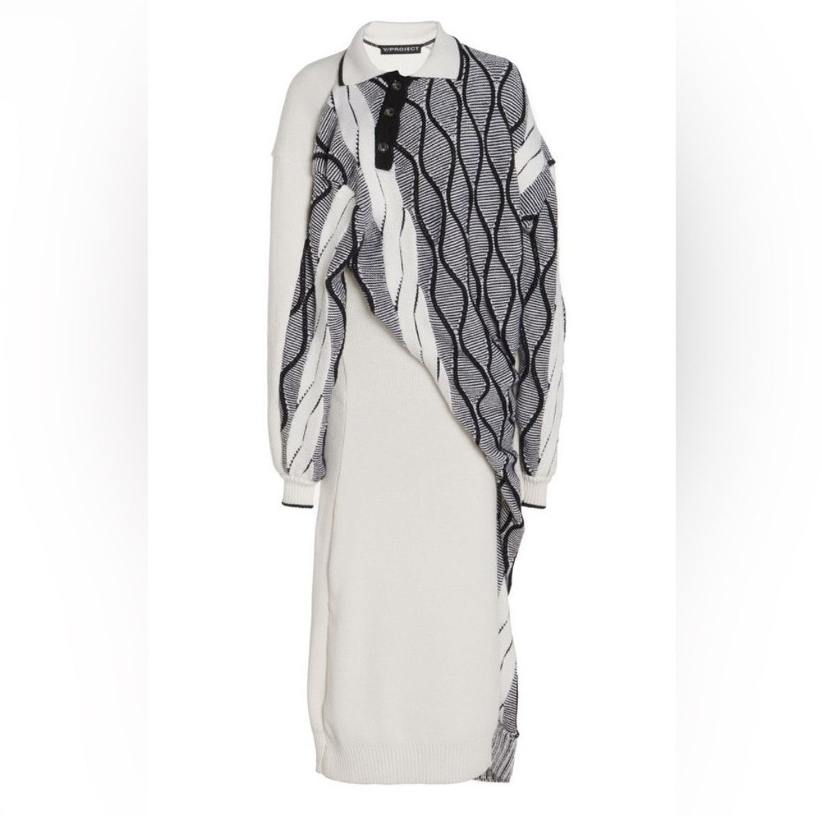 Y/Project F/W 2020 Twisted Argyle Sweater Dress Size XS / US 0-2 / IT 36-38 - 1 Thumbnail