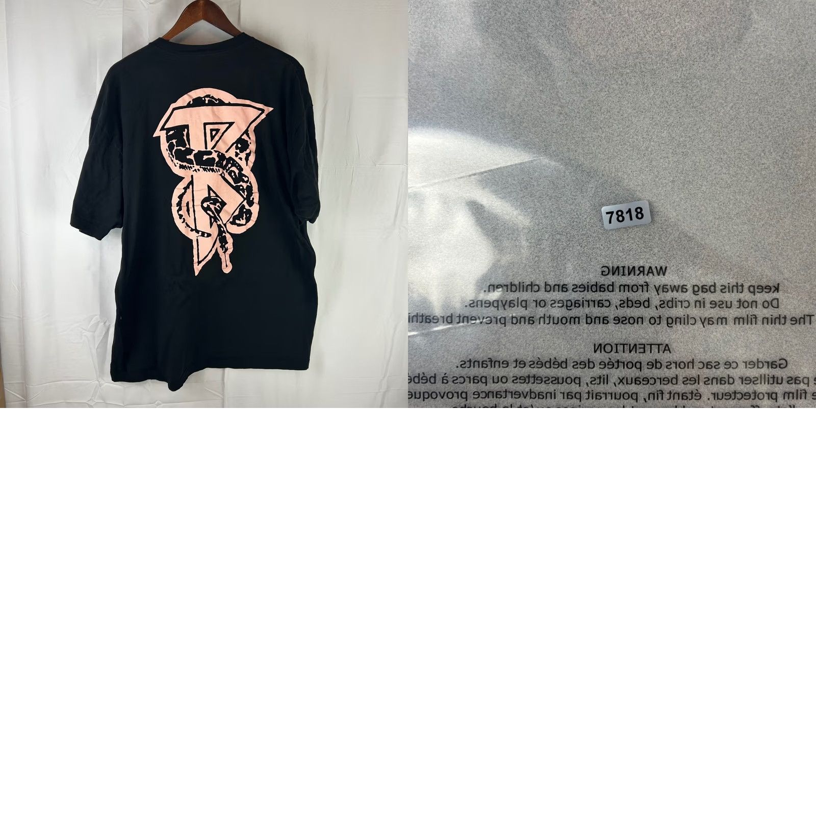 Pinko Beartooth Graphic T-Shirt Mens 3XL Black Pink Logo Snake Back Band Tee Surface Size US XXL / EU 58 / 5 - 8 Thumbnail