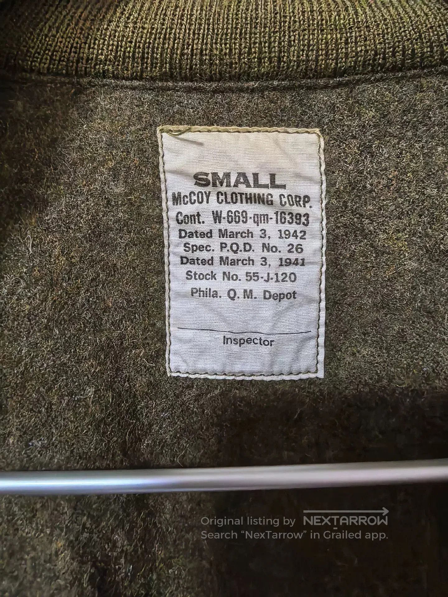 The Real McCoy's Real Mccoy Tanker Jacket S Size. Size US S / EU 44-46 / 1 - 3 Thumbnail