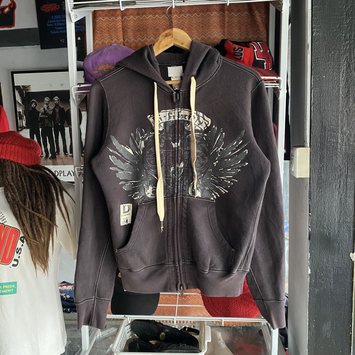 Vintage Diesel Grunge Punk Style Heavyweight Zip Up Hoodie