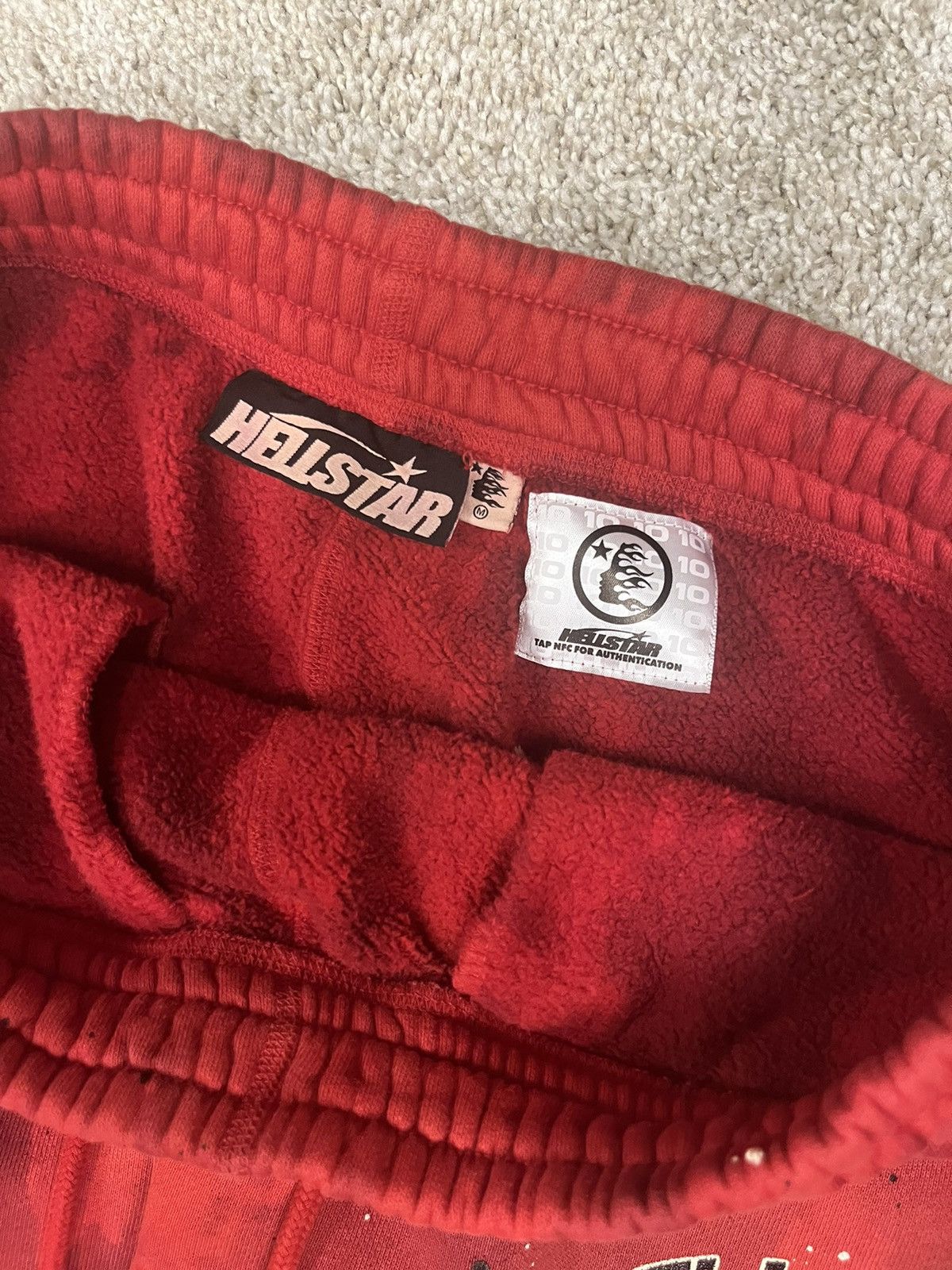 HELLSTAR Hellstar Sports Tie-Dye Sweatpants (Red) Size US 32 / EU 48 - 4 Thumbnail