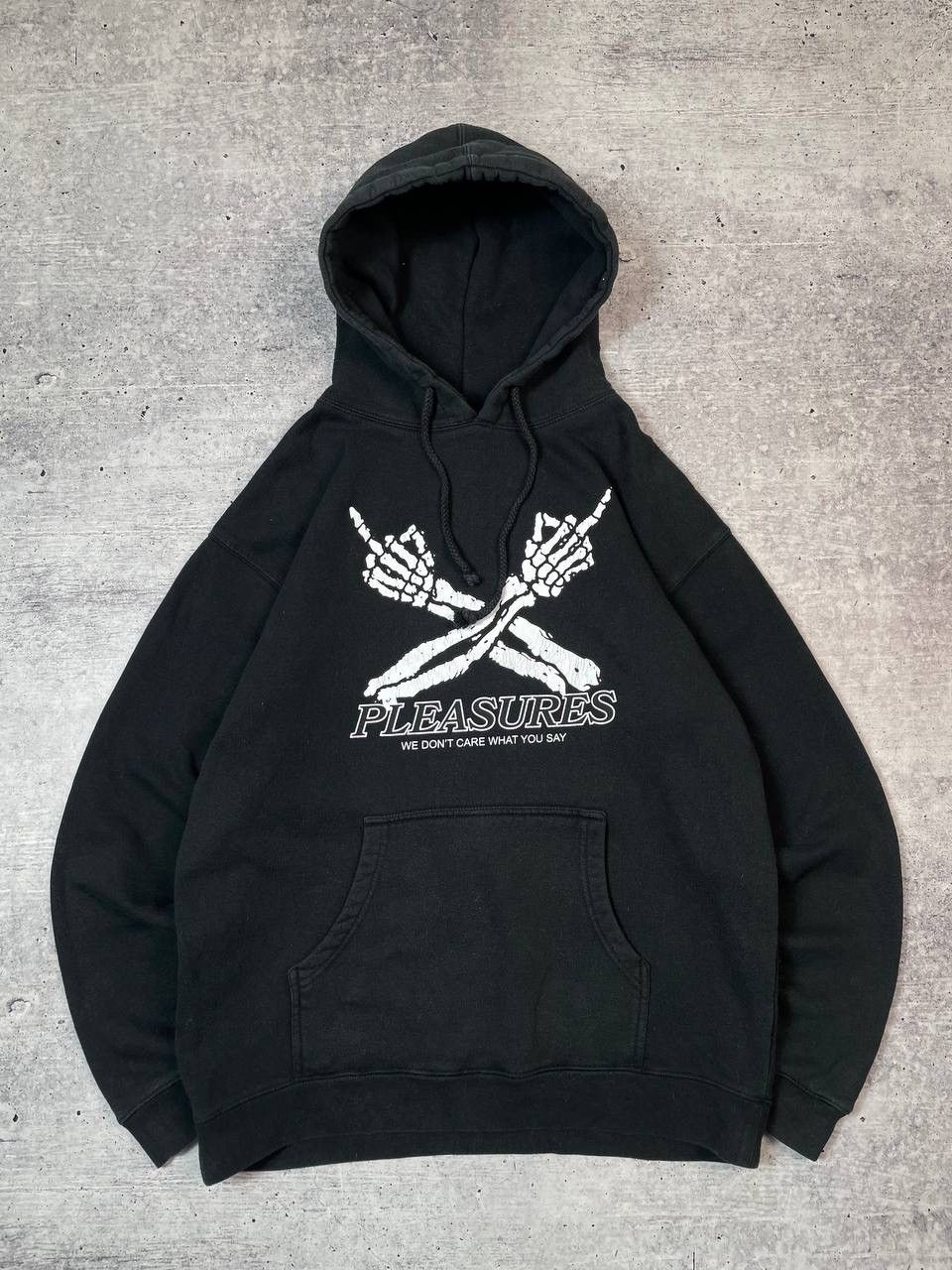 Pleasures Vintage Pleasures Dont Care Skeleton Baggy Hoodie Y2K Size US L / EU 52-54 / 3 - 1 Thumbnail