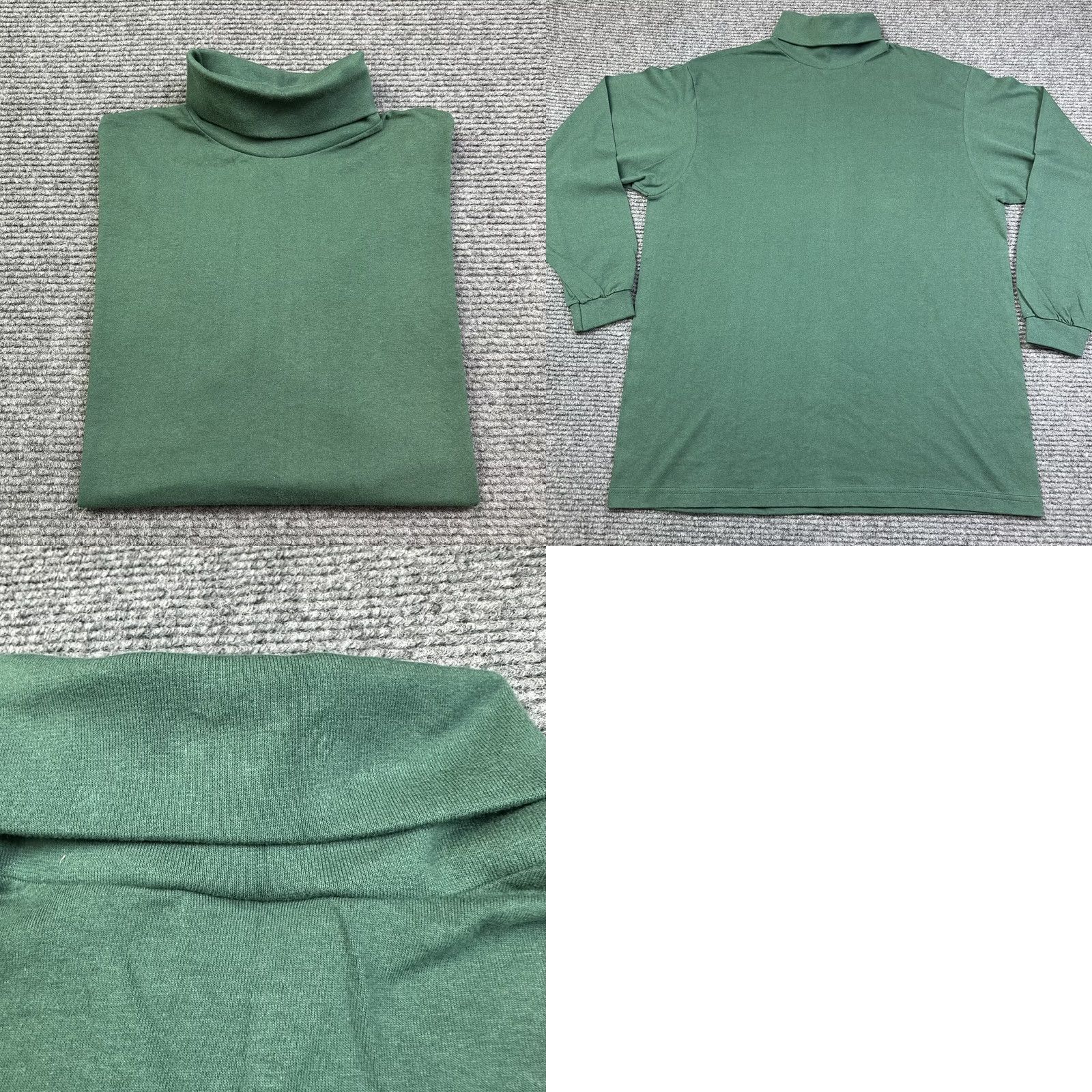 Basic Editions VINTAGE Basic Editions Long Sleeve Turtleneck Shirt Adult L Green 90s USA Vintage Mens Womens Unisex Size US L / EU 52-54 / 3 - 8 Thumbnail