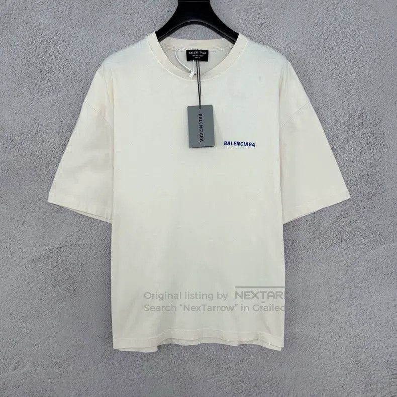 Balenciaga Balenciaga Front and Back Printed Logo Short Sleeve T-Shir Size US M / EU 48-50 / 2 - 1 Thumbnail