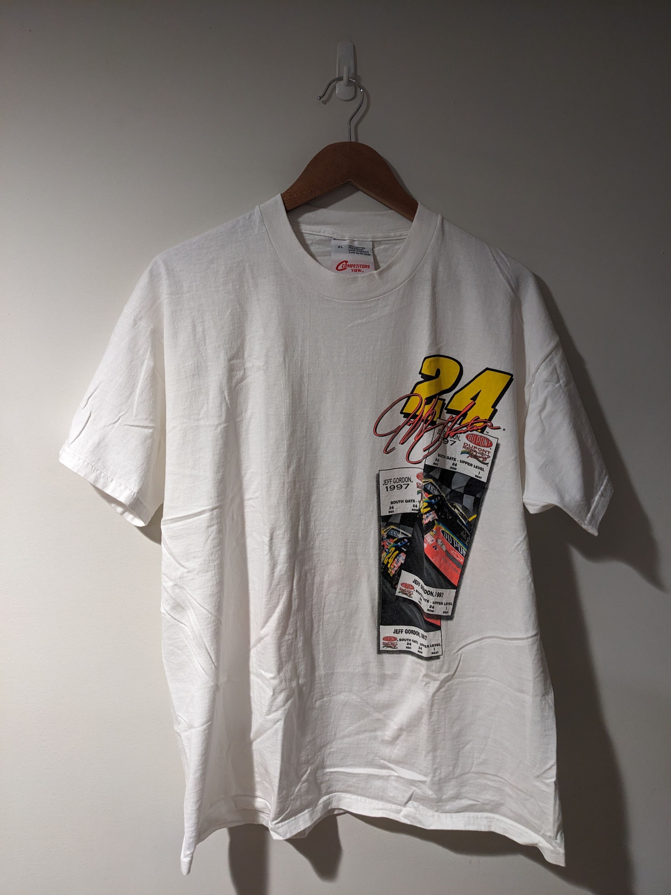 NASCAR × Vintage Vintage 1998 Jeff Gordan Nascar Competitors View T-Shirt Size US XL / EU 56 / 4 - 5 Thumbnail
