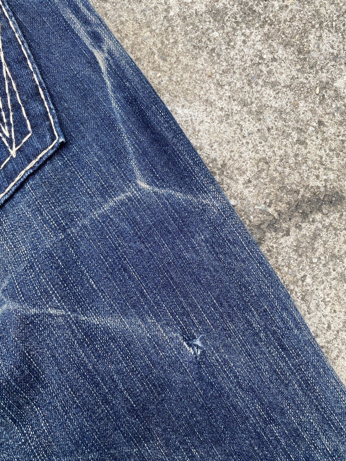 Edwin × Japanese Brand × Tornado Mart 2000s - Edwin Blue Trip Claw Marks Design Flare Denim Size US 32 / EU 48 - 12 Thumbnail