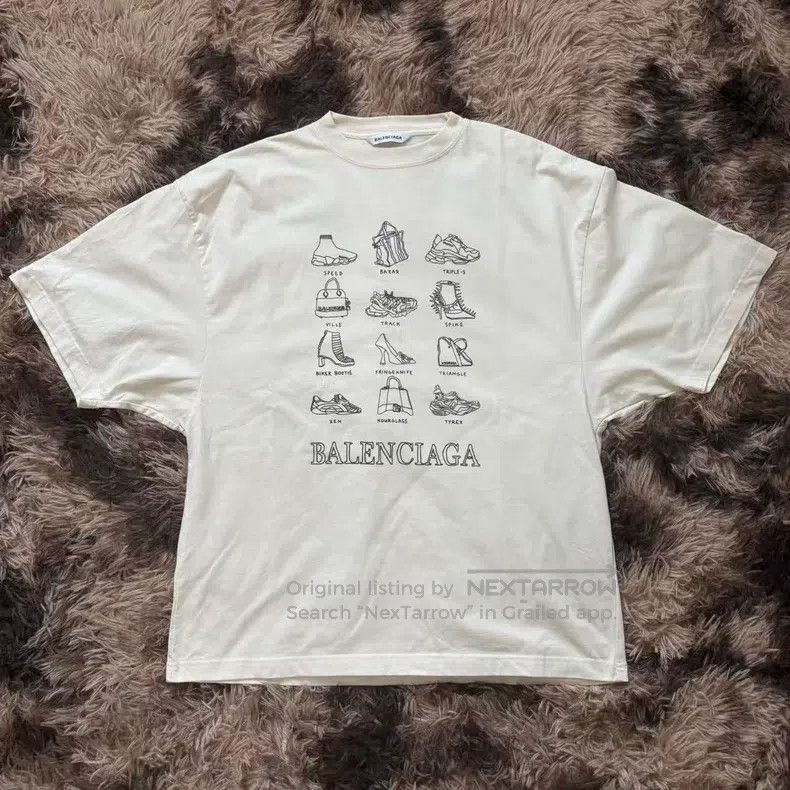 Balenciaga Balenciaga Logo All Over Short Sleeve T-Shirt Size US XS / EU 42 / 0 - 1 Thumbnail