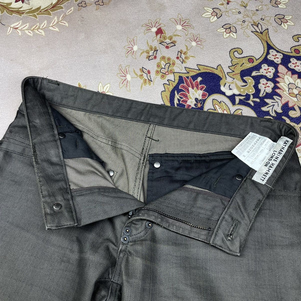 Katharine Hamnett London A20 Katharine Hamnett London Dark Brown Coated Jeans Size US 30 / EU 46 - 11 Thumbnail