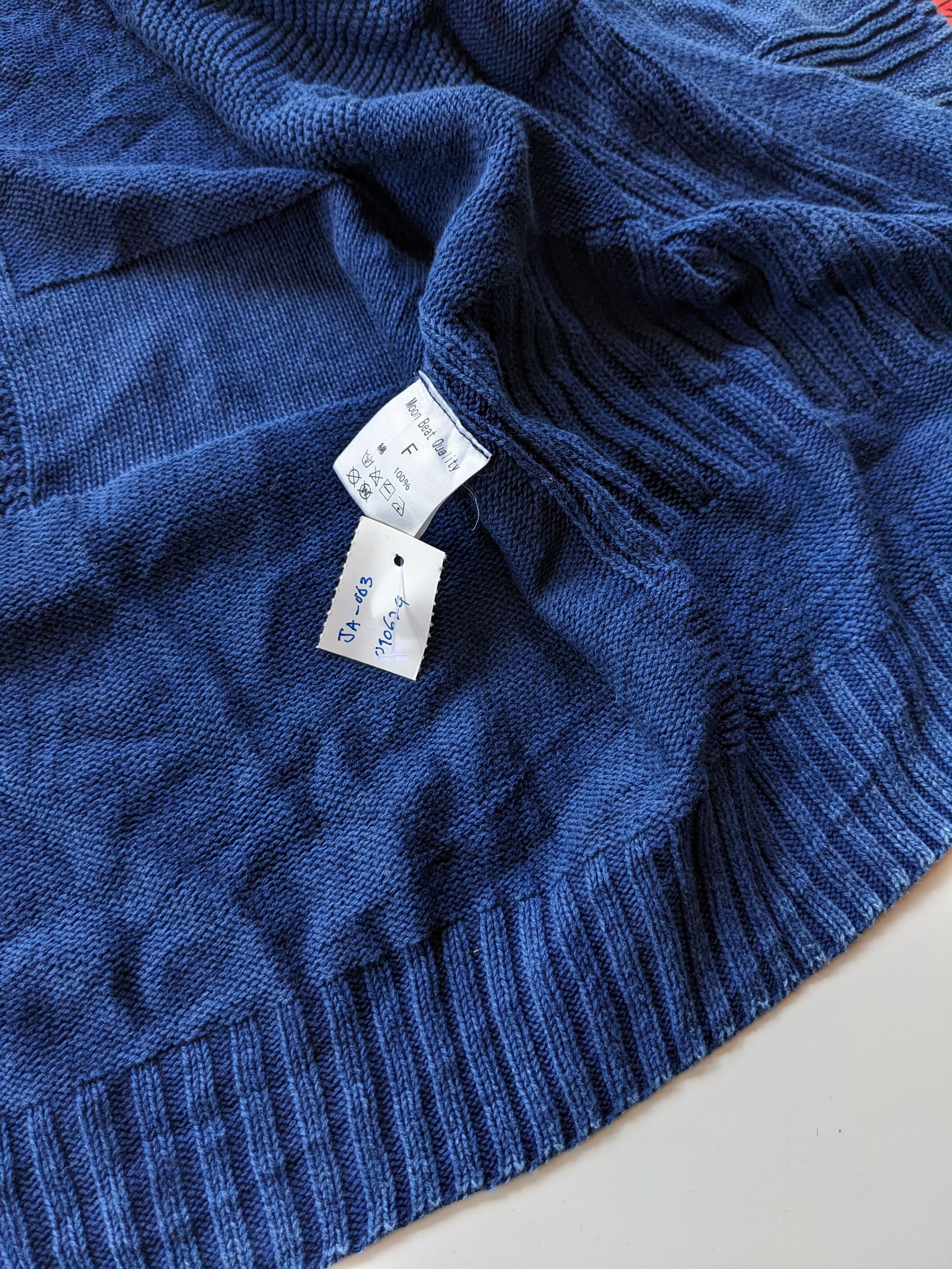 Indigo × Japanese Brand Moon Beat Clothing indigo cardigan Size US M / EU 48-50 / 2 - 6 Thumbnail