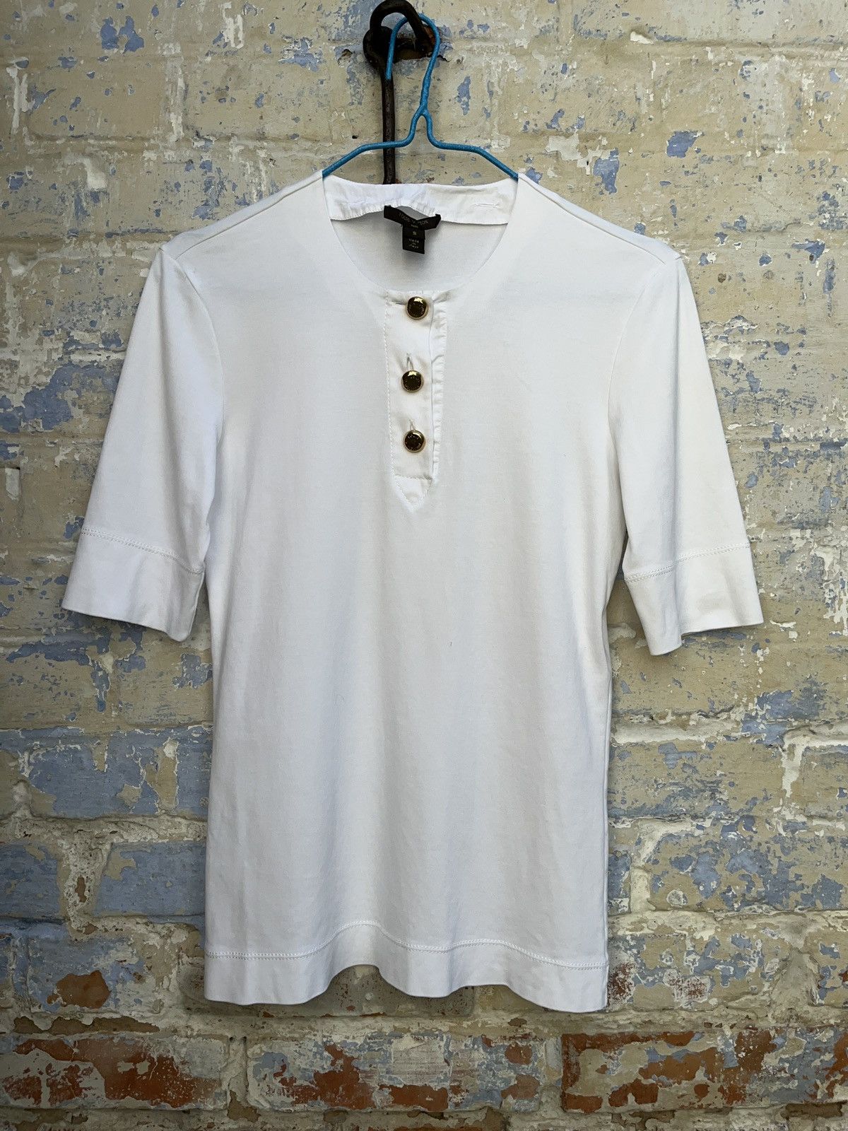 Louis Vuitton Louis Vuitton LV silk long shirt blouse t shirt top Size S / US 4 / IT 40 - 2 Thumbnail