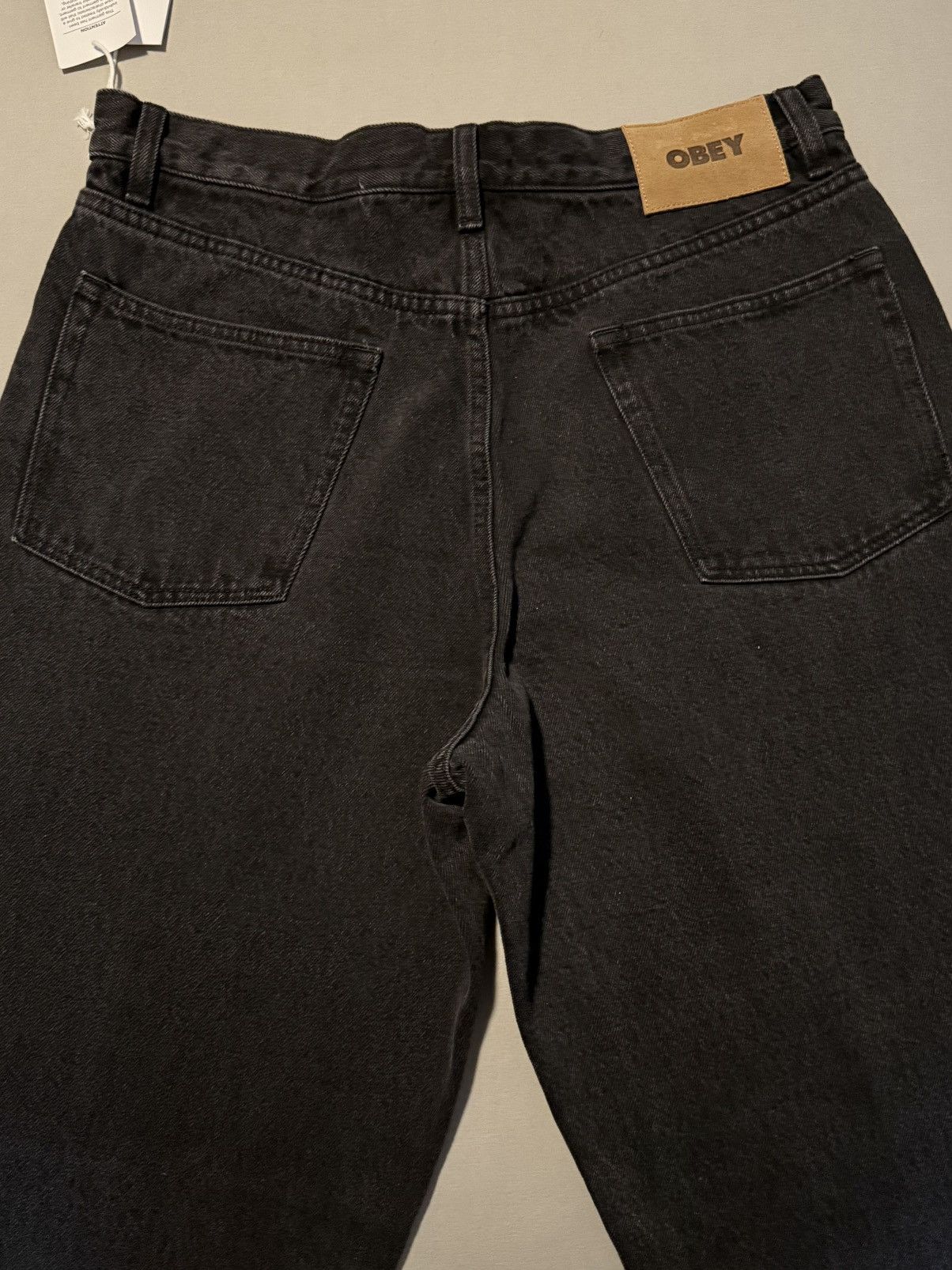 Obey OBEY Men’s Classic Baggy Denim Jeans Faded Black Brand New Size US 32 / EU 48 - 6 Thumbnail