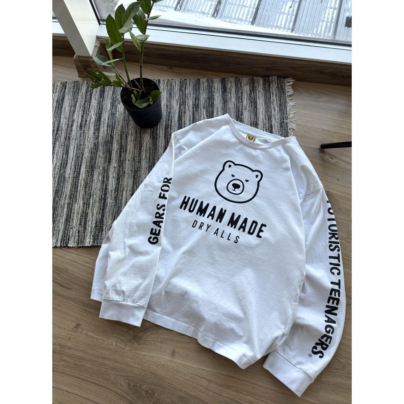 Vintage Haman Made Mens XL White Dry Alls Big Logo Long Sleeve Size Japan Size US XL / EU 56 / 4 - 3 Thumbnail