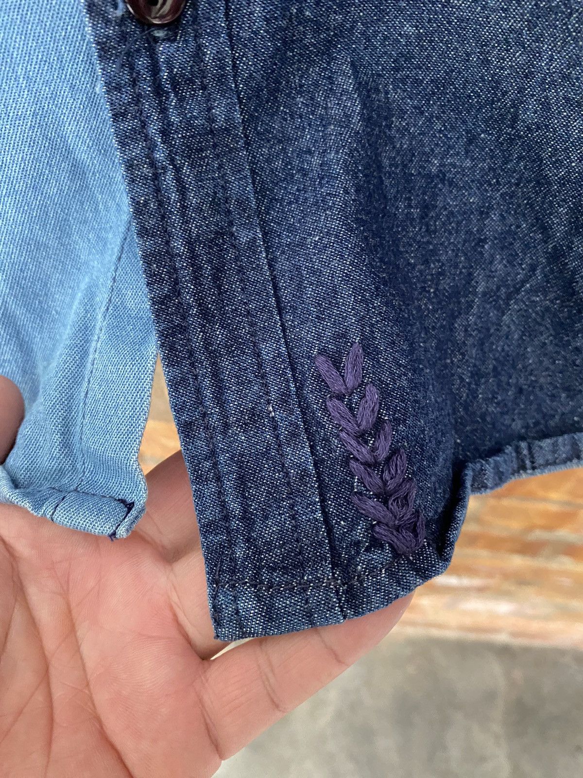 Japanese Brand CAmina Japan Patchwork shirt indigo Size US S / EU 44-46 / 1 - 10 Thumbnail