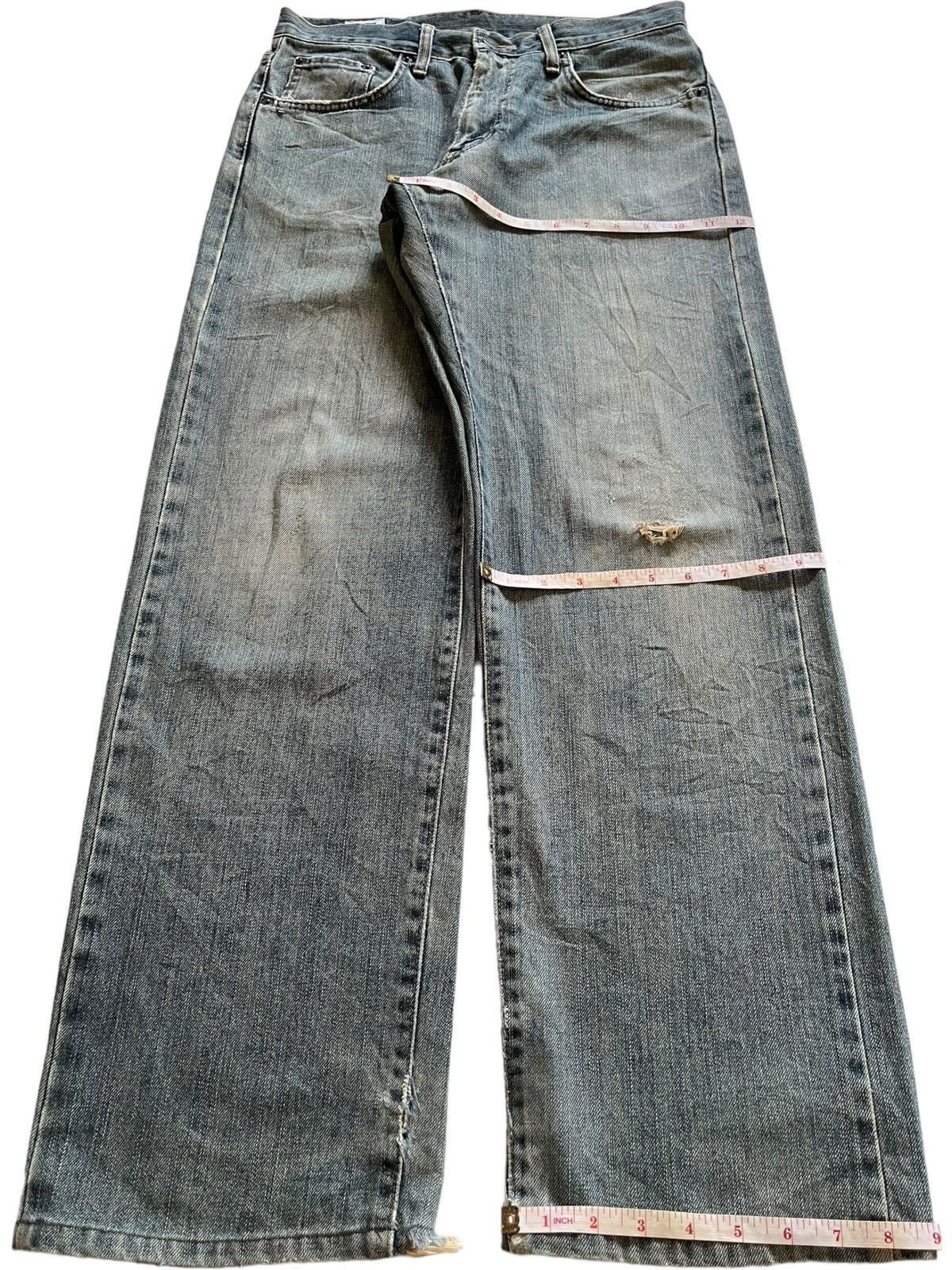 Edwin × Japanese Brand Vintage Japanese Edwin Mud Wash Distressed Baggy Jeans Size US 31 - 13 Thumbnail