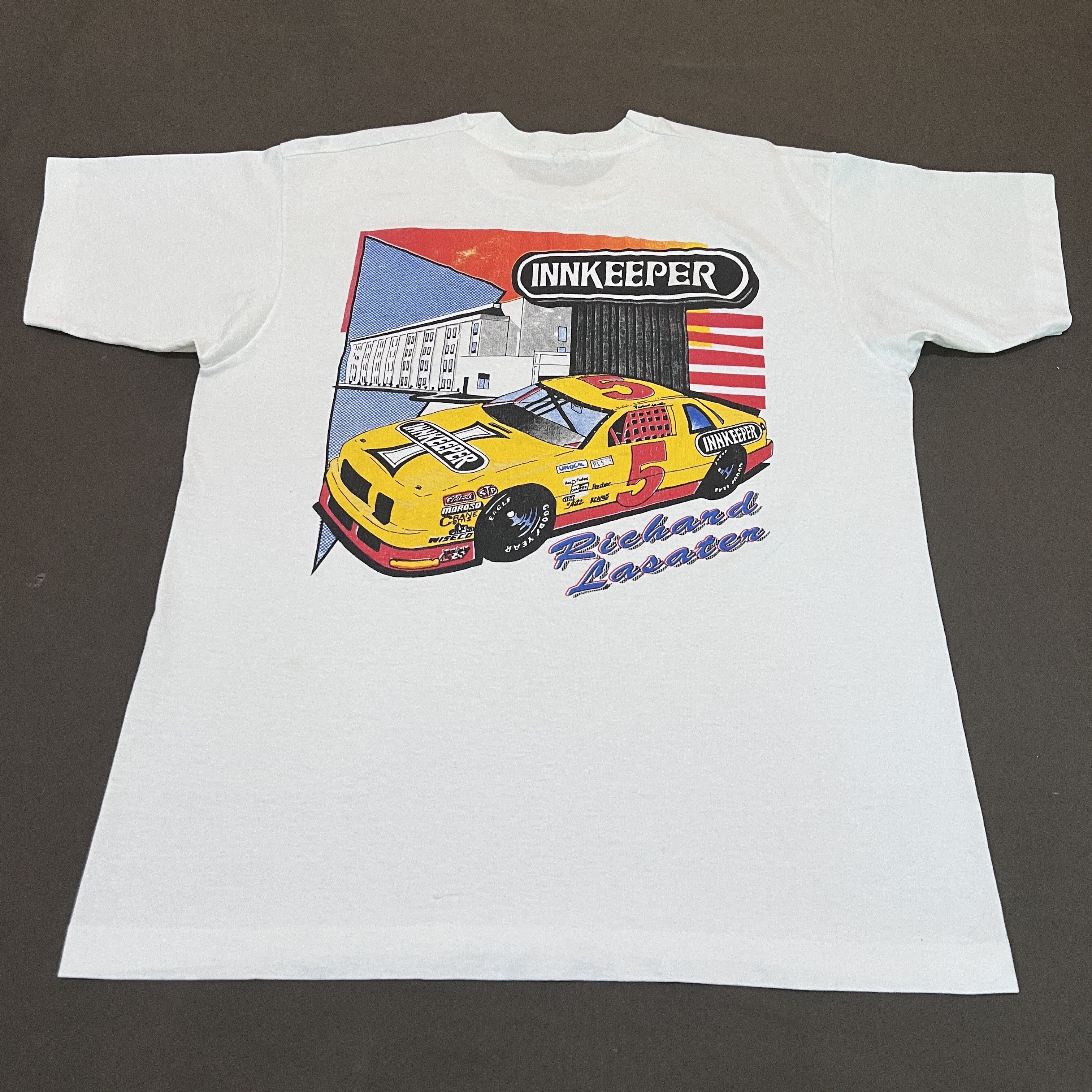 NASCAR Vintage 90s Richard Lassiter Innkeeper NASCAR Racing Tee Size US M / EU 48-50 / 2 - 2 Thumbnail