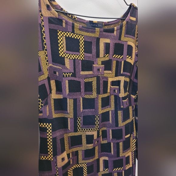 Other Nadya Toto Geometric Long Sleeve Dress - Saffron Purple - S Size S / US 4 / IT 40 - 4 Thumbnail