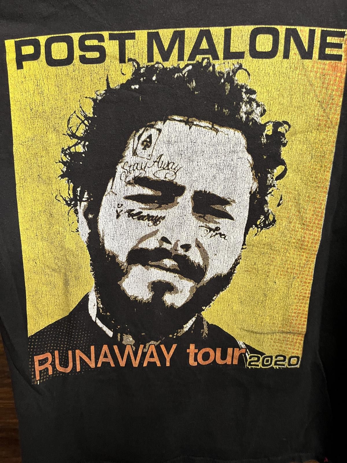 Designer Post Malone T-shirt Runaway tour 2020 Shirt 2 Sided - M Size US M / EU 48-50 / 2 - 4 Thumbnail