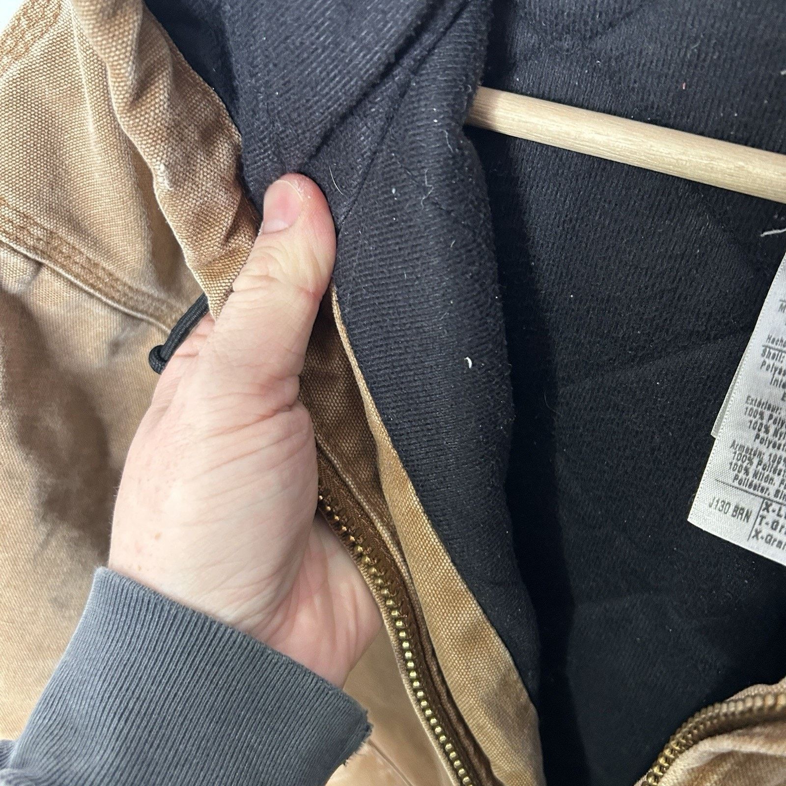 Carhartt Carhartt Duck Canvas Hooded Quilt-Lined Jacket “Brown” J130 Size US XL / EU 56 / 4 - 12 Thumbnail