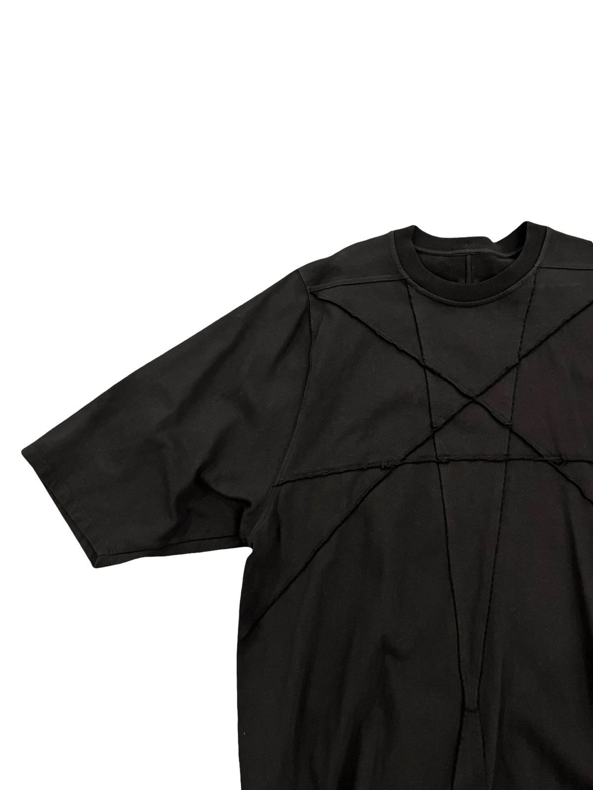Rick Owens Drkshdw Star sewn long tee shirt Size US XXL / EU 58 / 5 - 1 Thumbnail