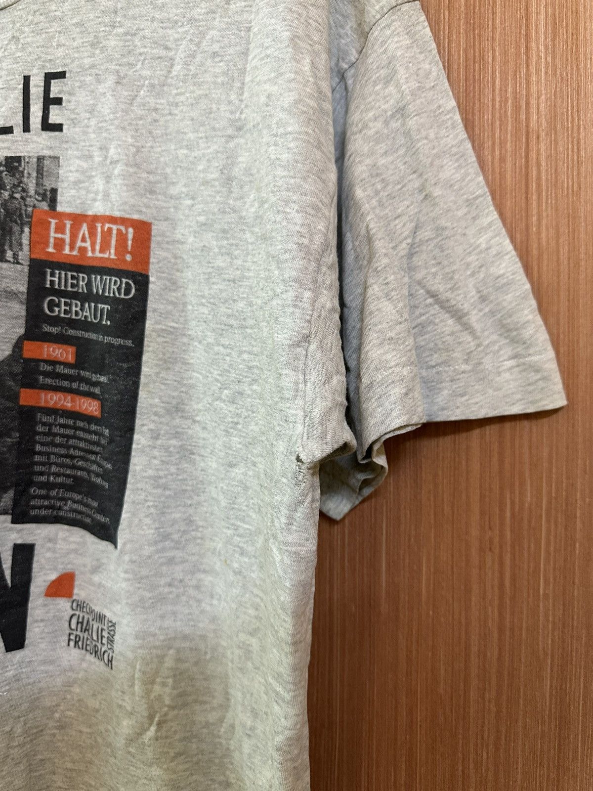Vintage Vintage 90's Checkpoint Charlie Berlin Distressed Tees Size US L / EU 52-54 / 3 - 4 Thumbnail