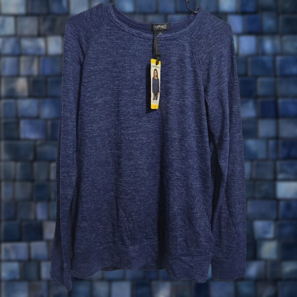 Buffalo David Bitton Buffalo Womens S Long Sleeve Cozy Top Pullover Knit Sweater Blue Size S / US 4 / IT 40 - 1 Thumbnail