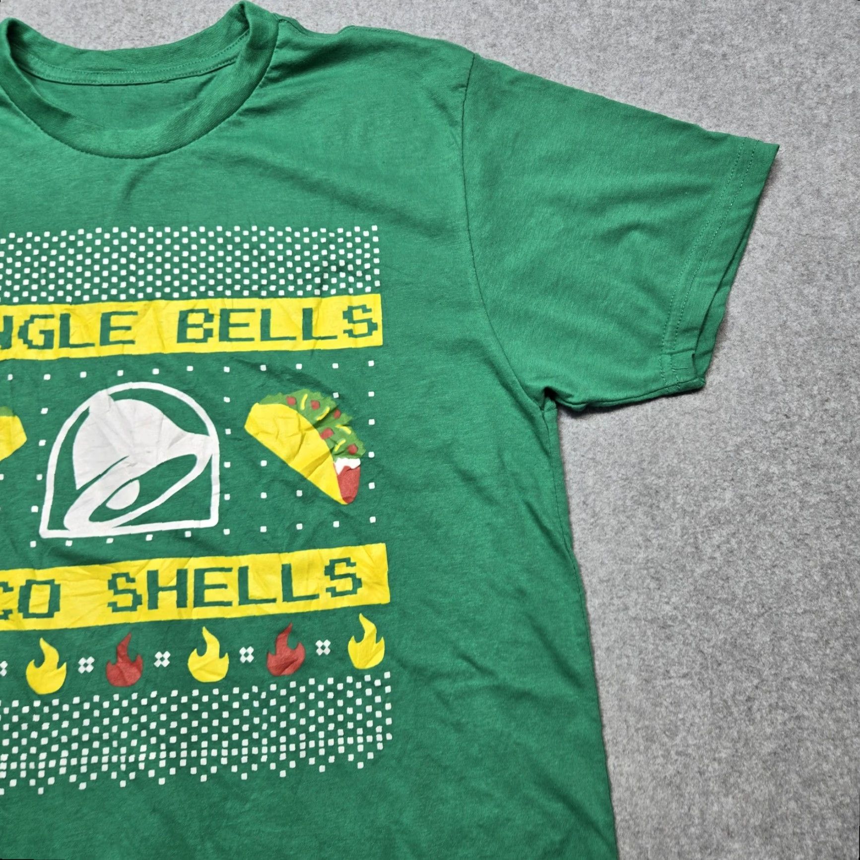 Bell Taco Bell Shirt Mens L Green Jingle Bells Taco Shells Logo Graphic Crewneck Christmas Size US L / EU 52-54 / 3 - 4 Thumbnail