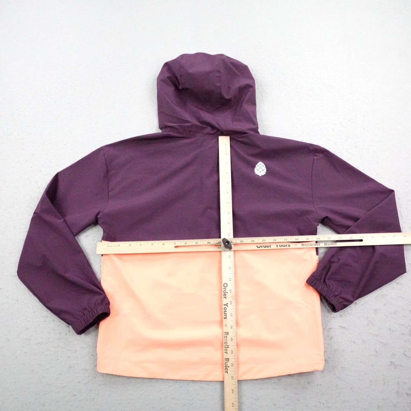 Pinko Stio Jacket Womens XL Maroon Pink CFS Hooded Anorak Windbreaker Pullover 1/2 Zip Size XS / US 0-2 / IT 36-38 - 6 Thumbnail