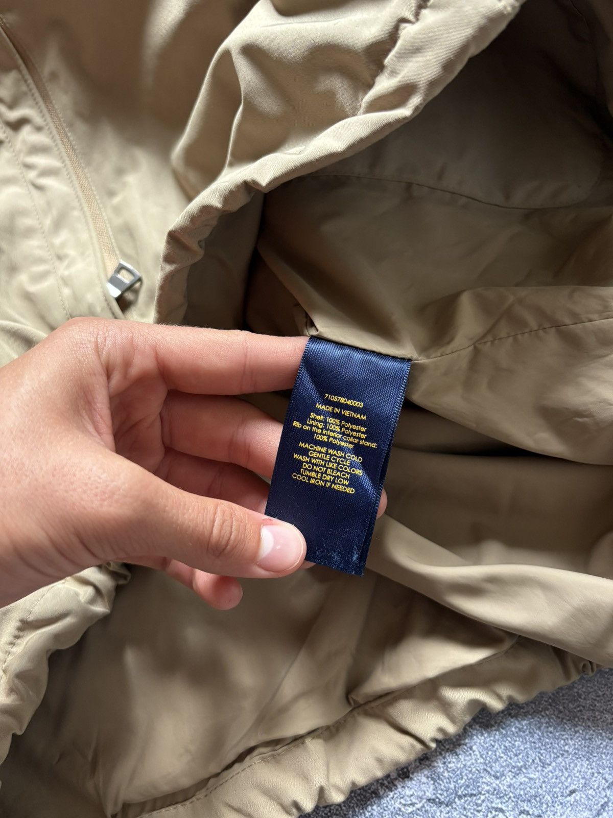 Polo Ralph Lauren Vintage Polo Ralph Lauren Beige Fleece Lined Hooded Jacket Size US L / EU 52-54 / 3 - 9 Thumbnail