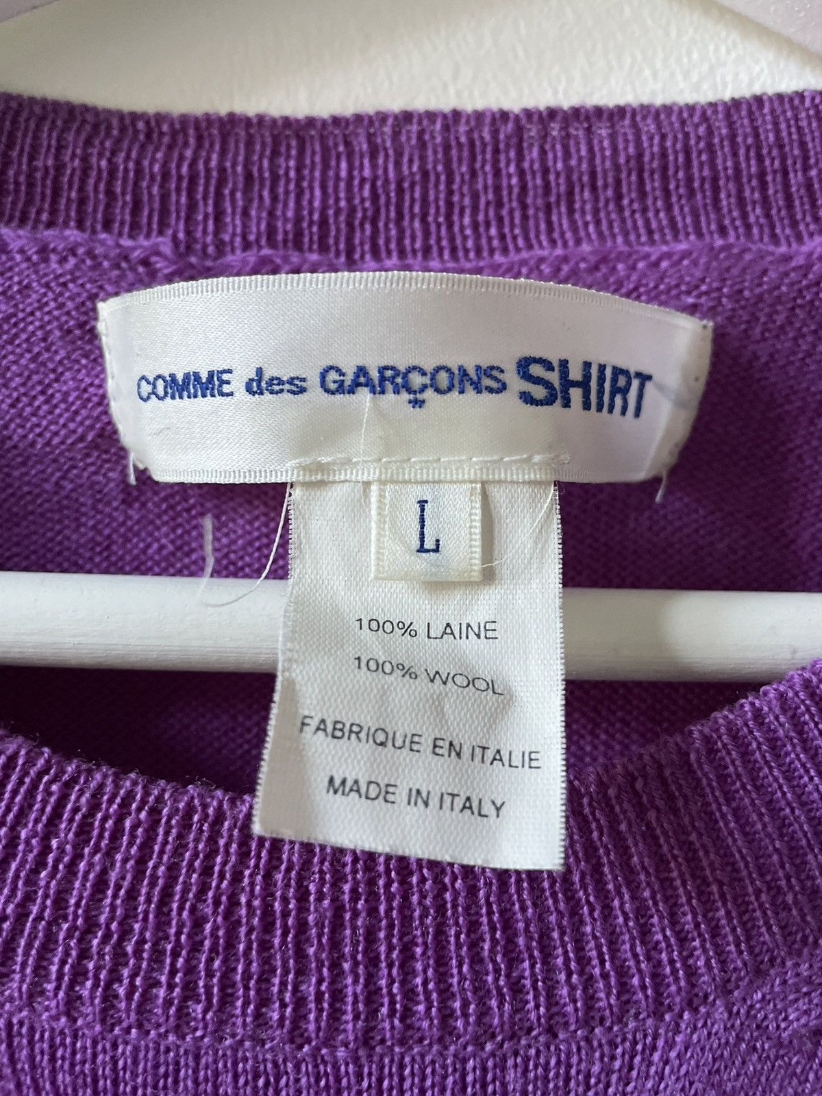 Comme des Garcons SHIRT Purple Wool tee shirt Size US L / EU 52-54 / 3 - 5 Thumbnail
