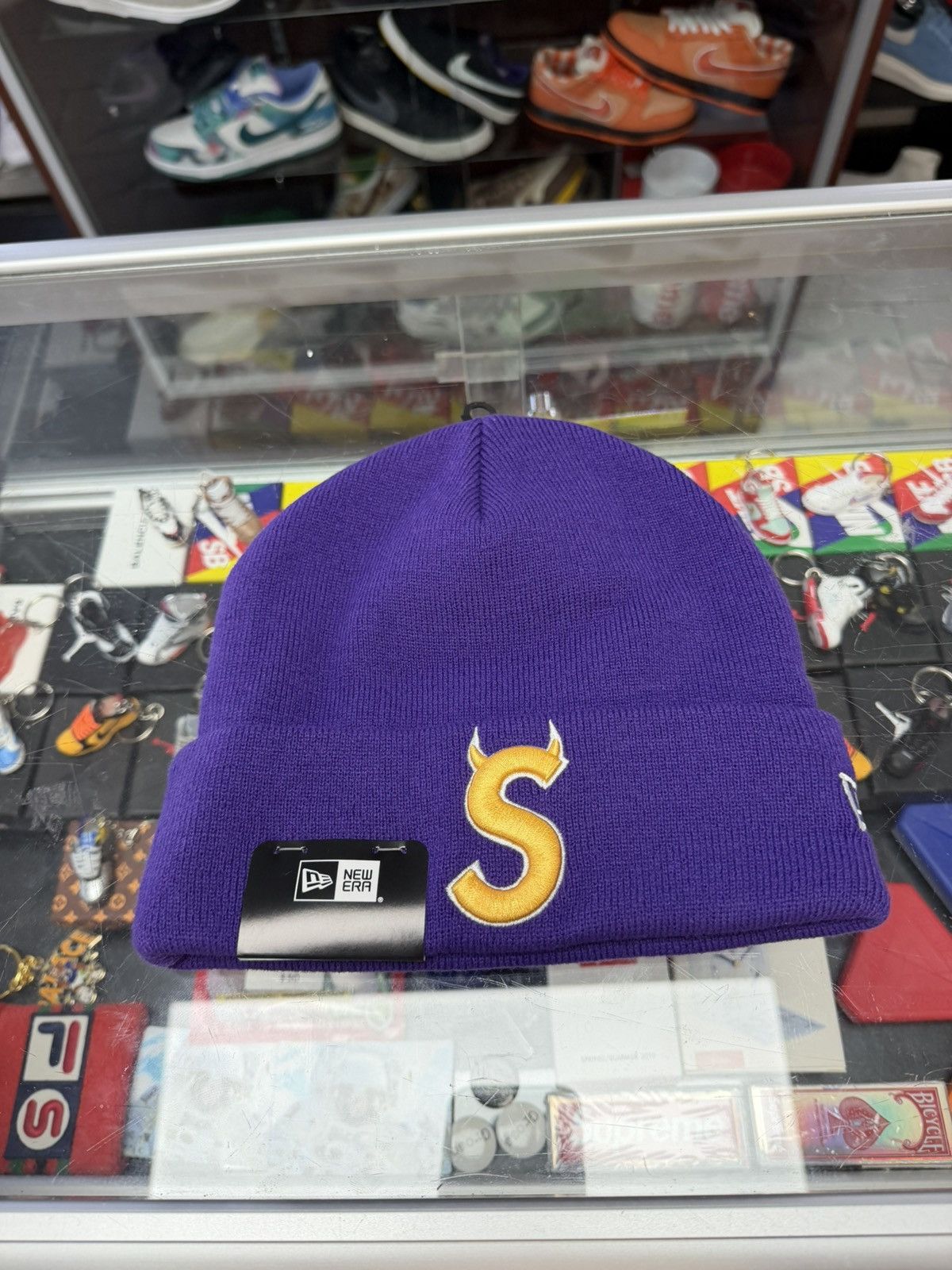 Supreme Supreme ‘S’ Logo Beanie (Purple) Size ONE SIZE - 1 Thumbnail