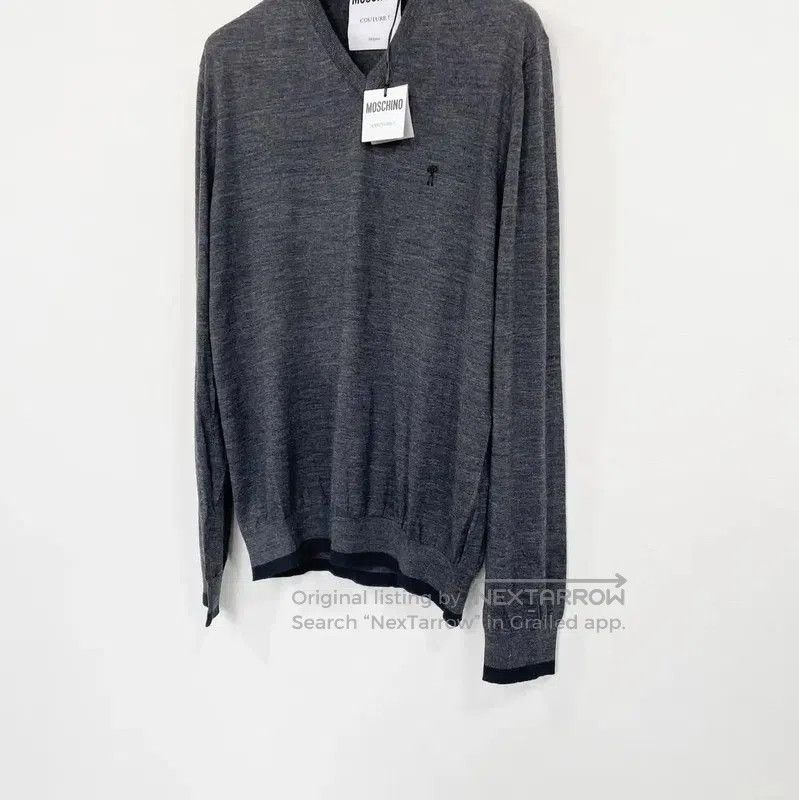 Moschino Moschino Men's Dark Gray Wool Pullover Sweater . Size US S / EU 44-46 / 1 - 2 Thumbnail
