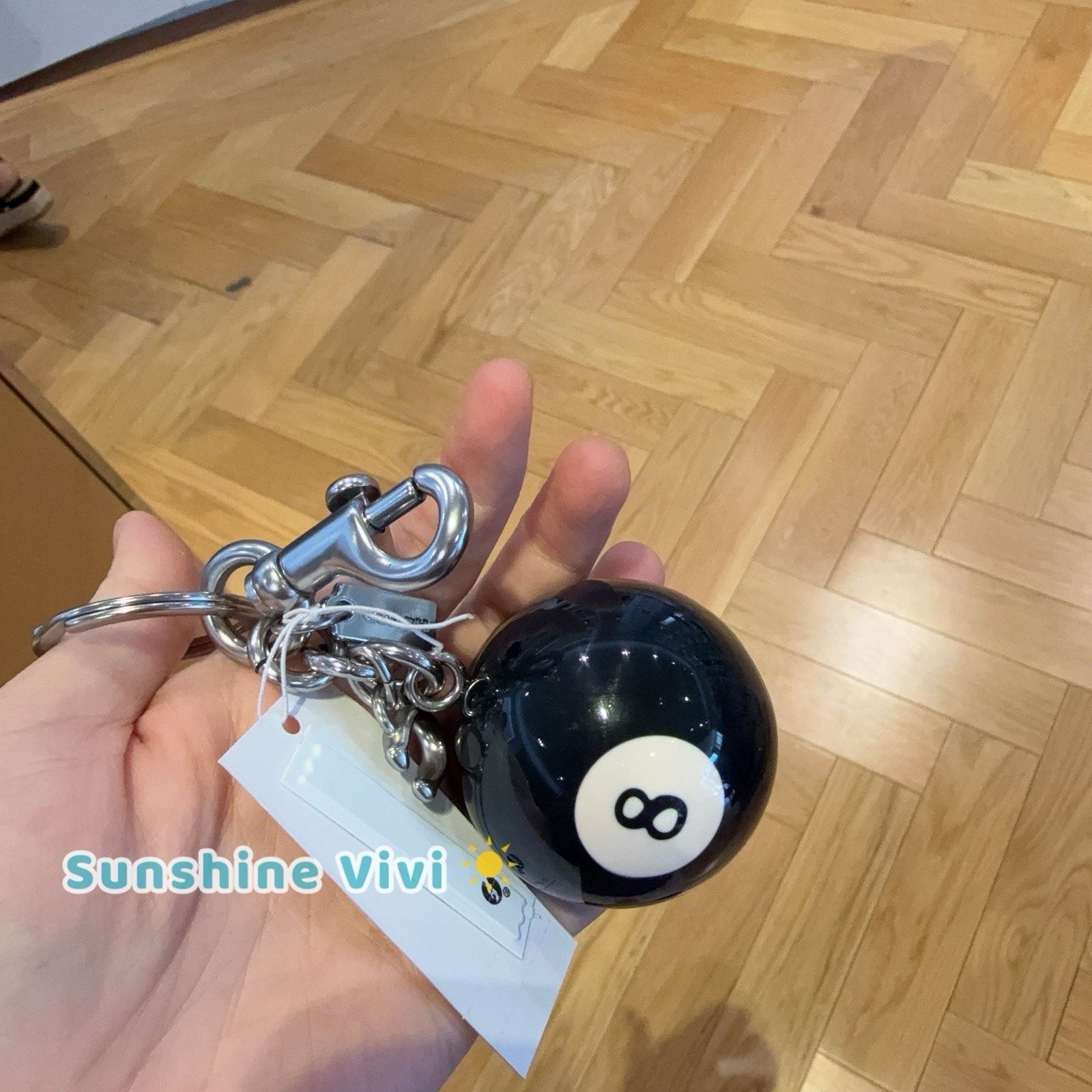 Coach NWT Coach Eight Ball Bag Charm Black CEA15 with dust bag Size ONE SIZE - 2 Thumbnail