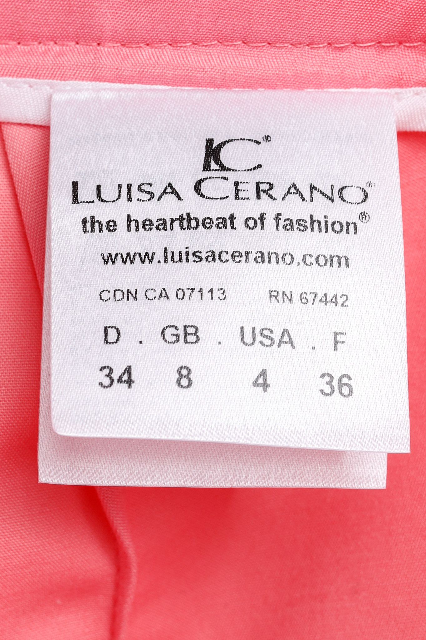 Luisa Cerano Luisa Cerano Pink Cotton Cropped Trousers Size 27" / US 4 / IT 40 - 8 Thumbnail