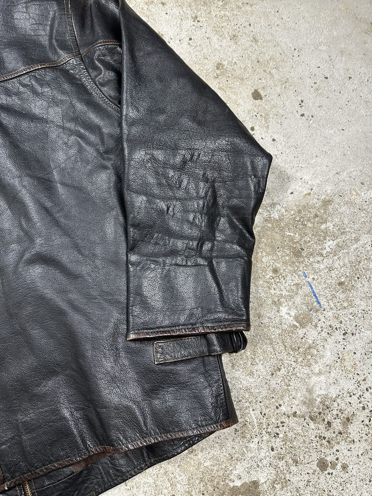 Genuine Leather × Vintage ‼️ Vintage 90s Black Leather Jacket Moto Biker Size US XL / EU 56 / 4 - 10 Thumbnail