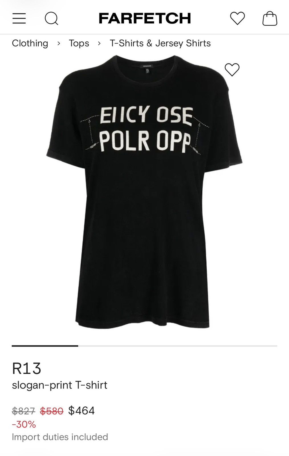 R13 R13 Hidden message boy T Size US L / EU 52-54 / 3 - 6 Thumbnail