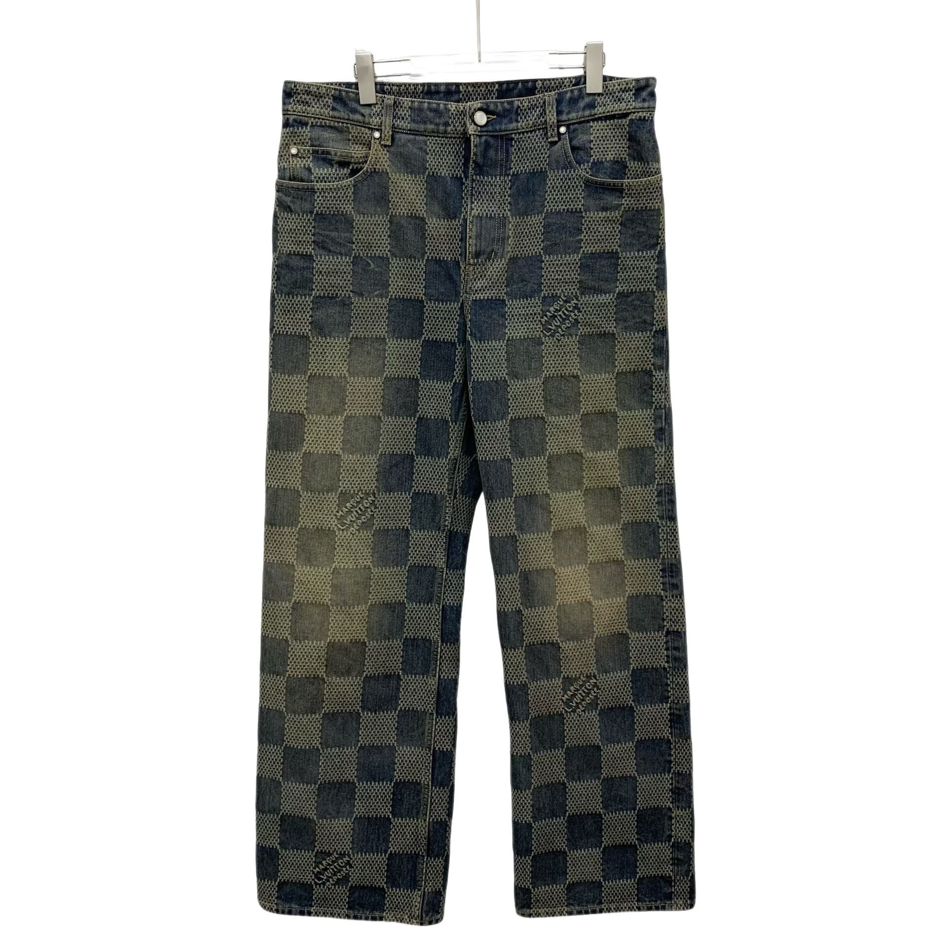 Louis Vuitton Louis Vuitton Pharrell Damier Denim Pants 33 Size US 33 - 1 Thumbnail
