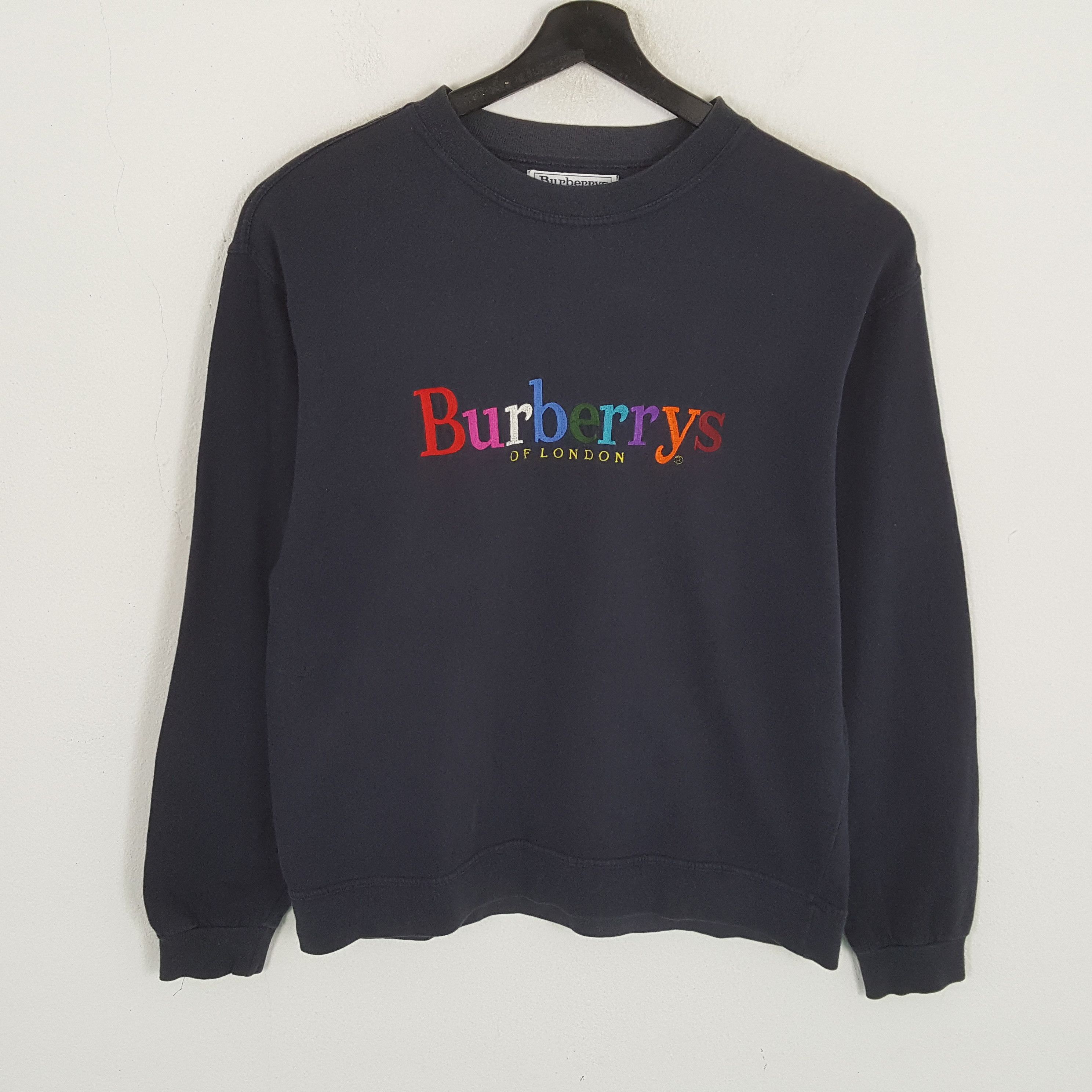 Burberry BURBERRYS Luxury Fashion Brand Colours Spellout Sweatshirt Size US L / EU 52-54 / 3 - 1 Thumbnail