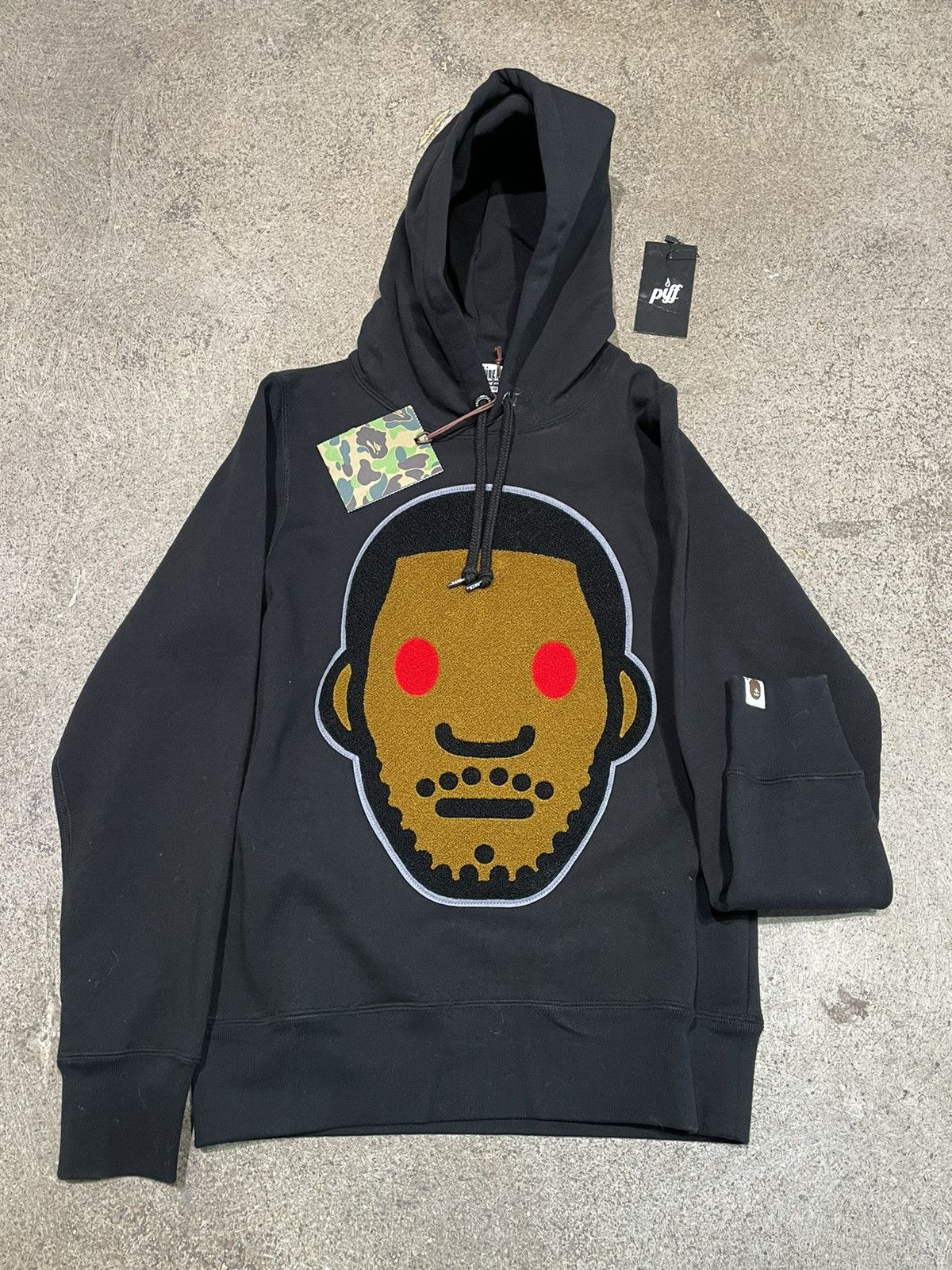 image of Bape x Kid Cudi Pullover Hoodie in Black (Size Small)