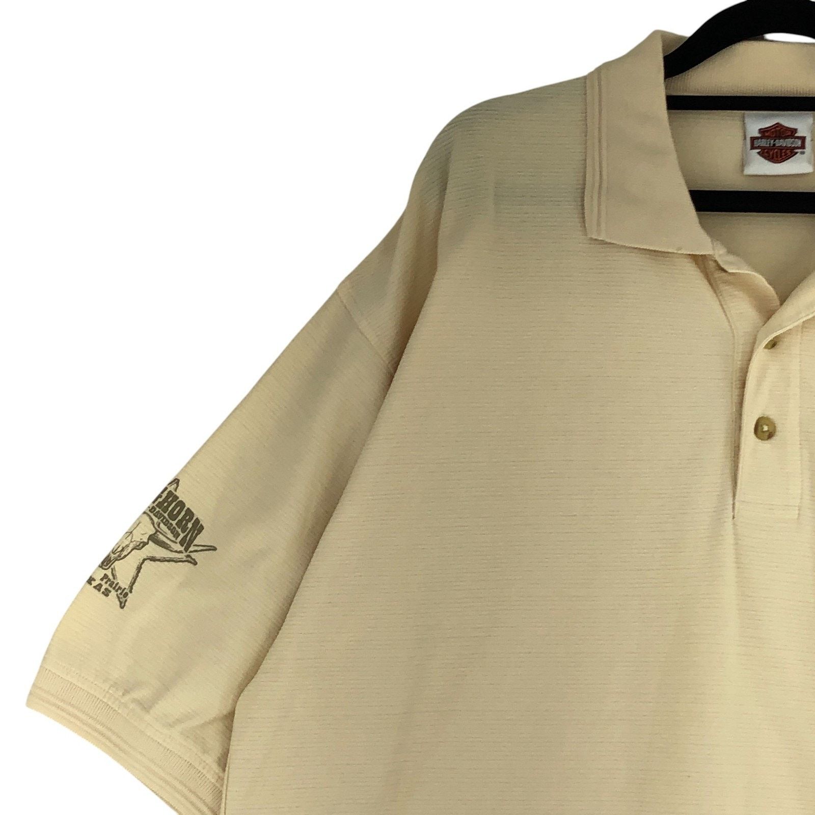 Harley Davidson Harley-Davidson Polo Shirt XL Longhorn Grand Prairie TX Size US XL / EU 56 / 4 - 6 Thumbnail