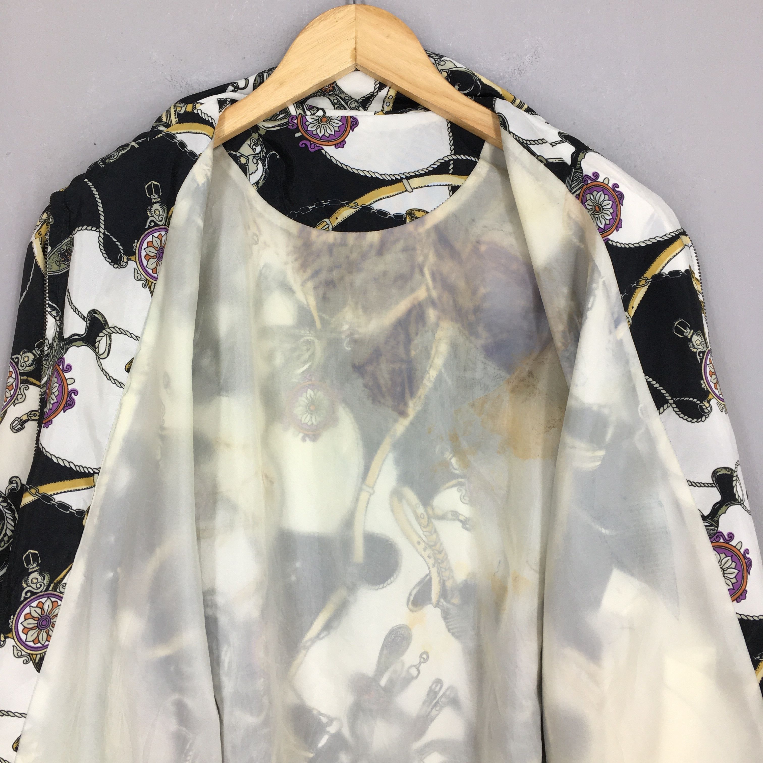 Vintage Vintage 1990s Bomber Baroque Luxury Belt Jacket Large Size US L / EU 52-54 / 3 - 5 Thumbnail