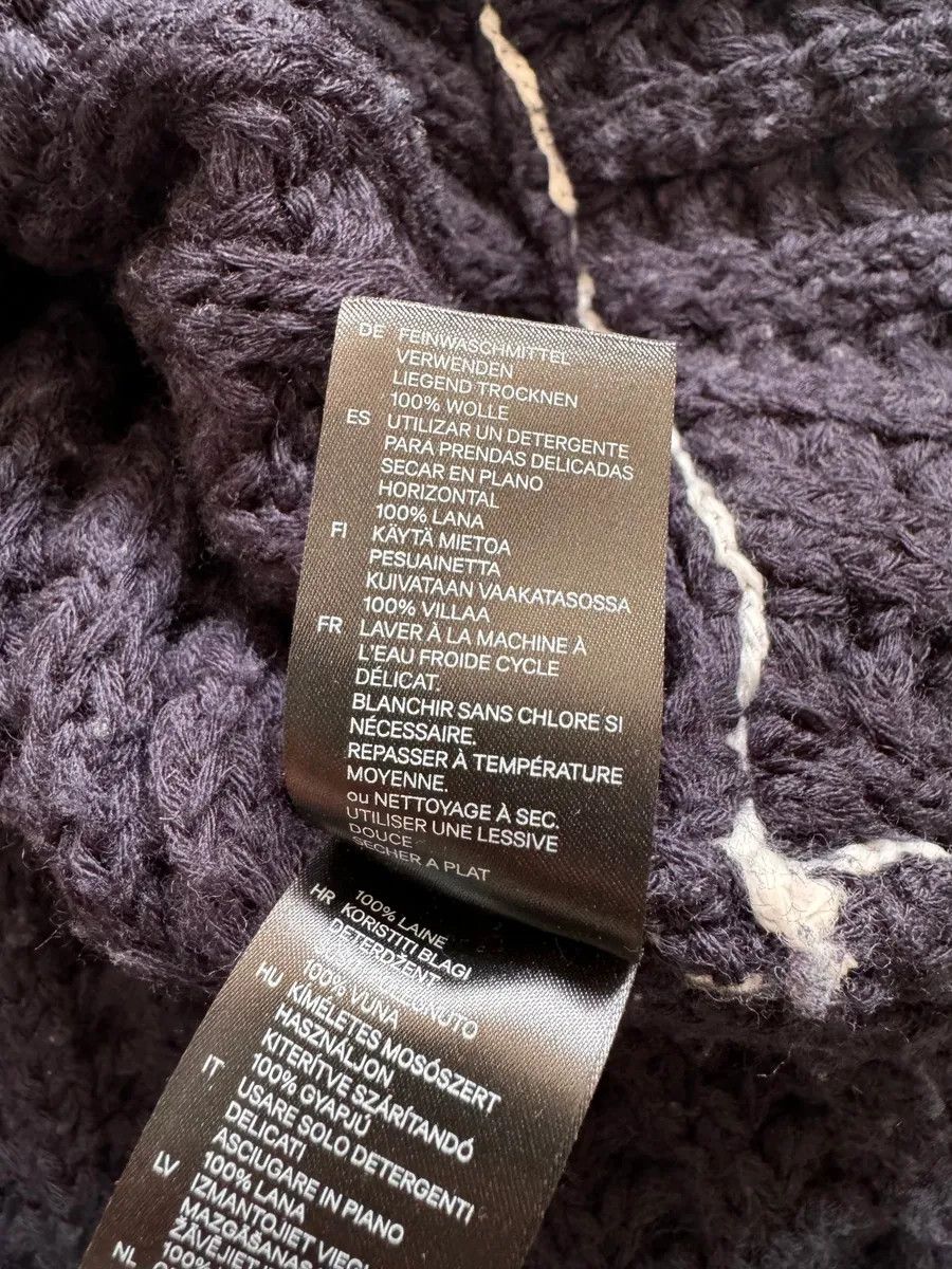 Designer × Maison Margiela × Vintage FW2012 Maison Margiela x H&M Wool Navy Cable Knit Sweater Size US M / EU 48-50 / 2 - 7 Thumbnail